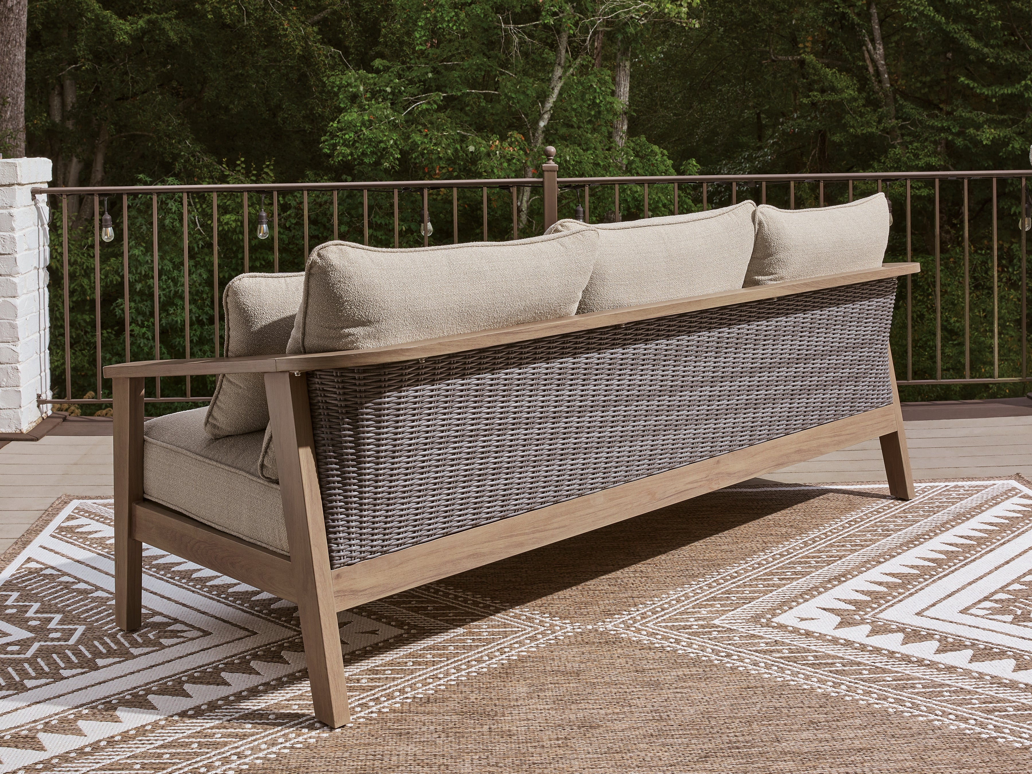 Harmony Headlands Natural/Gray Outdoor Sofa with Cushion - PCP428-838