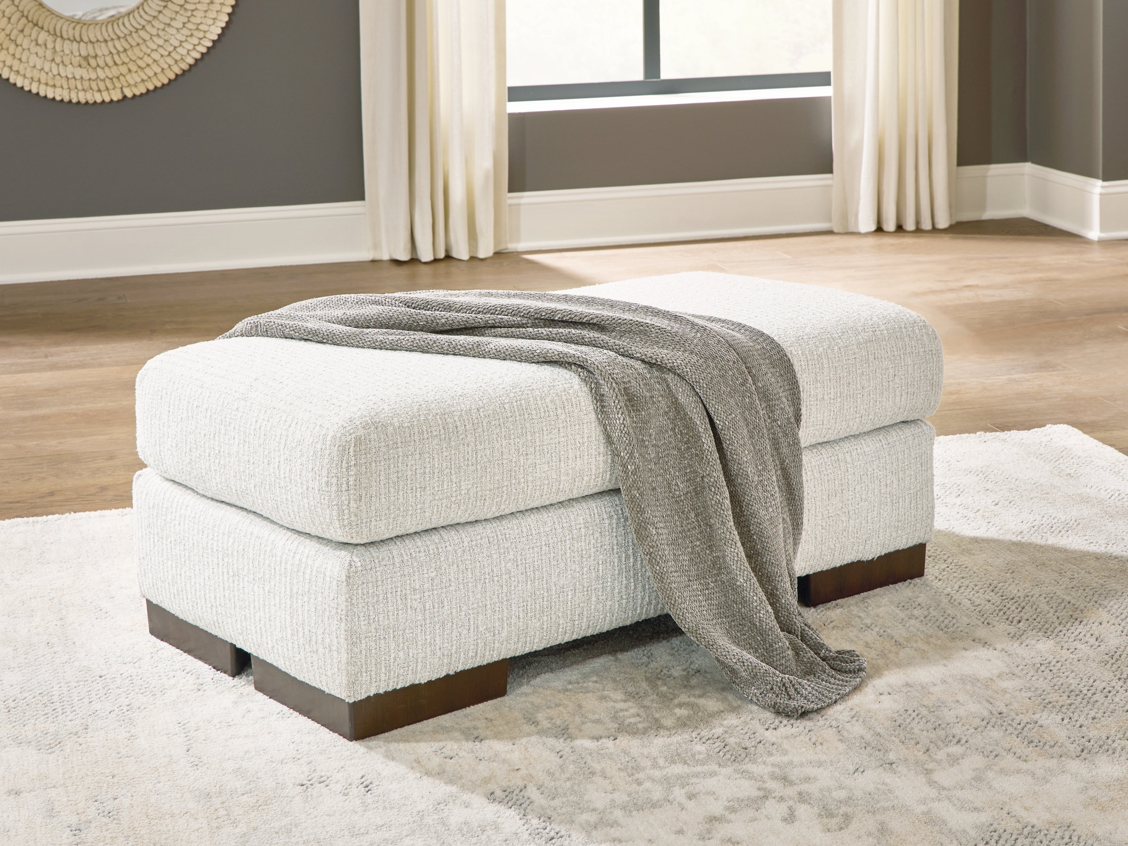 Hartside Frosted Ottoman - 8010414