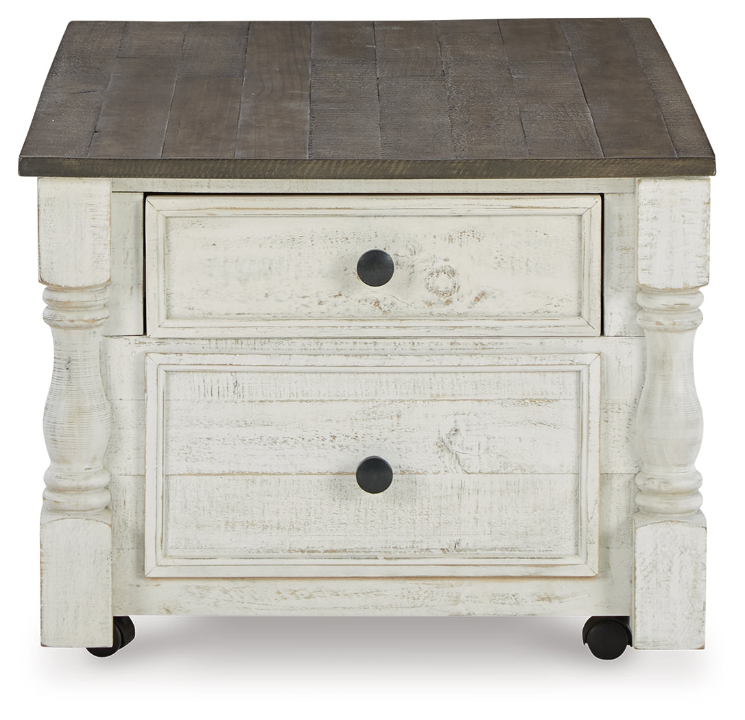 Havalance Coffee Table with 2 End Tables in White/Gray - PKG013789