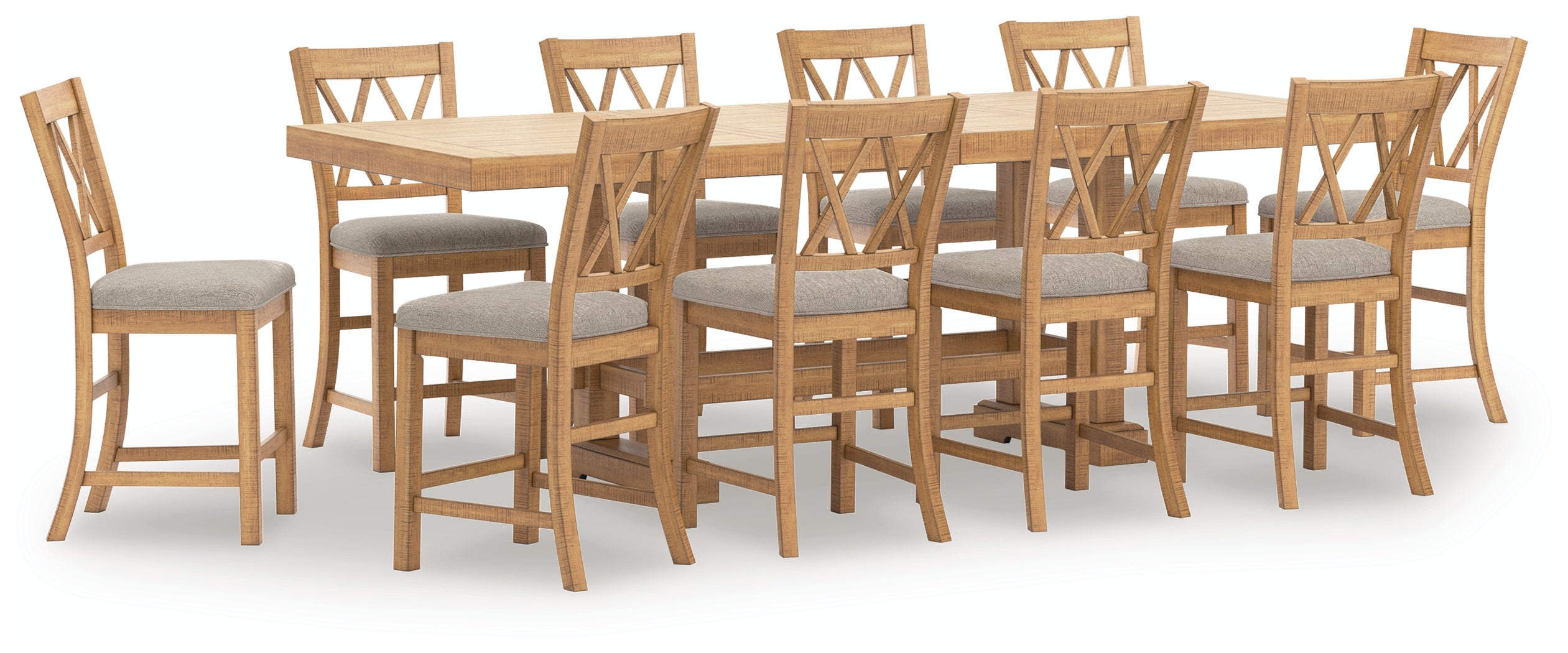 Havonplane Counter Height Dining Table and 10 Barstools - D773D3