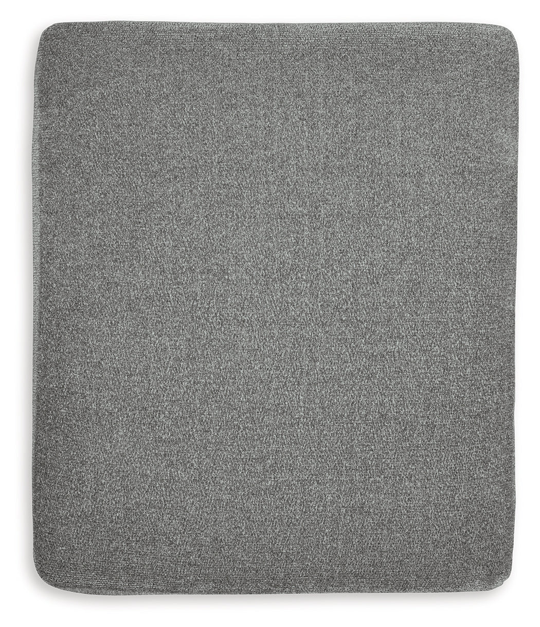 Hazela Chair and Ottoman in Charcoal - PKG015060