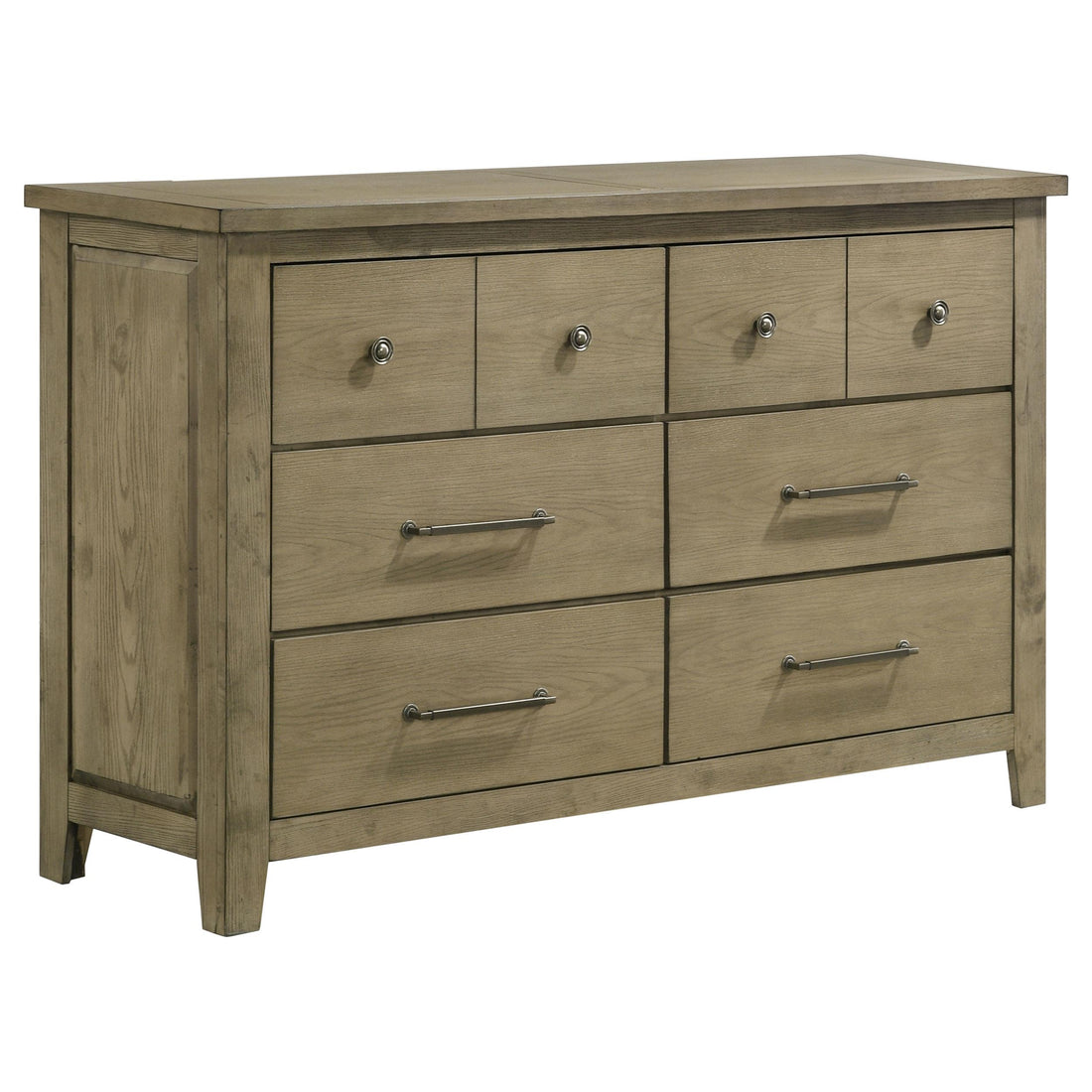 Hazlewood 6-drawer Bedroom Dresser Cabinet Vineyard Oak - 207533