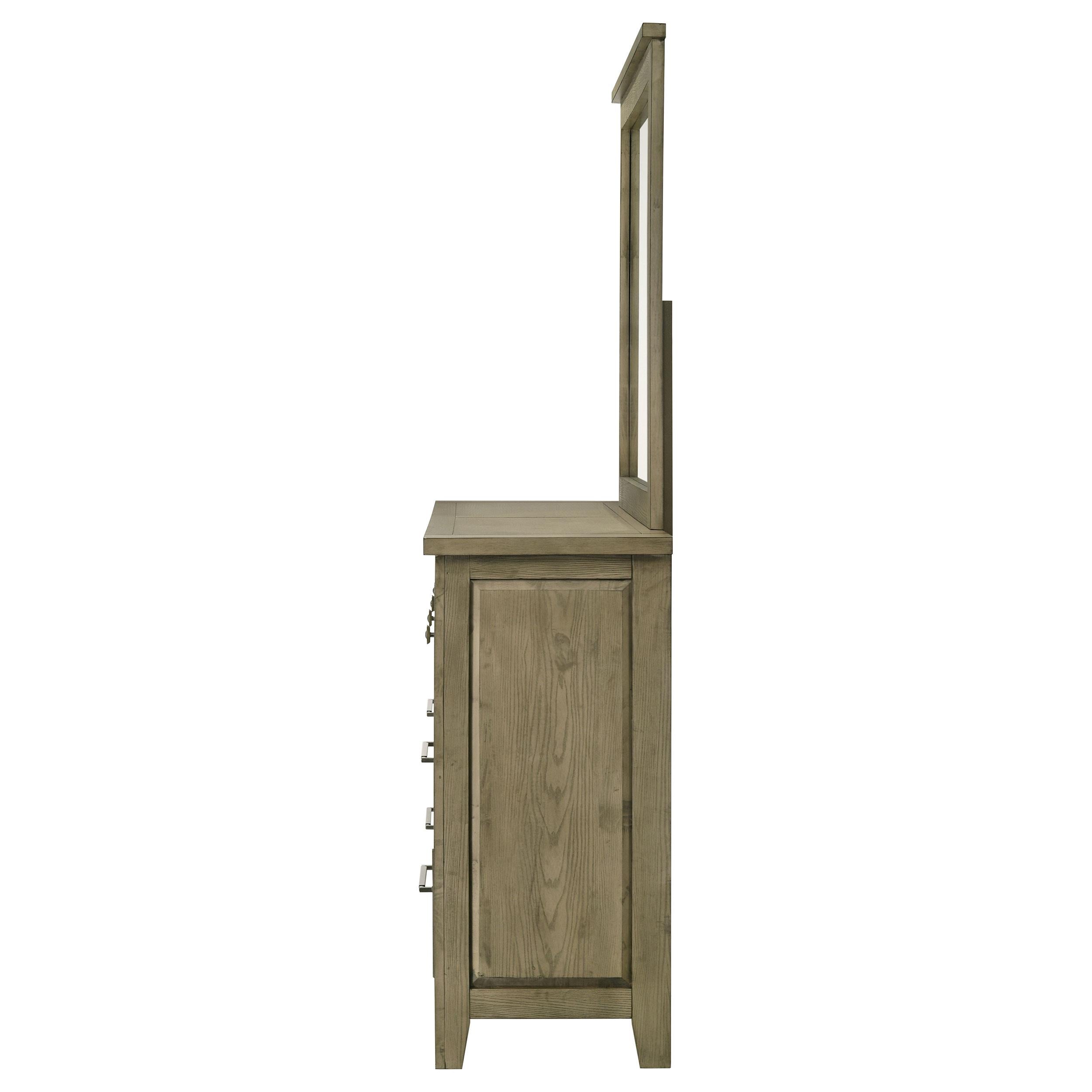 Hazlewood 6-drawer Bedroom Dresser with Mirror Vineyard Oak - 207533M