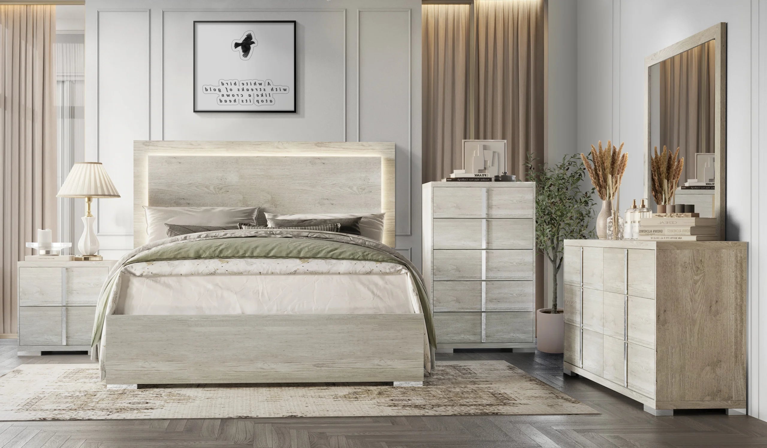 HH3720 - 5pc Bedroom Set - Queen, King *King 5pc - HH3720 - 5pc Bedroom Set King 5pc