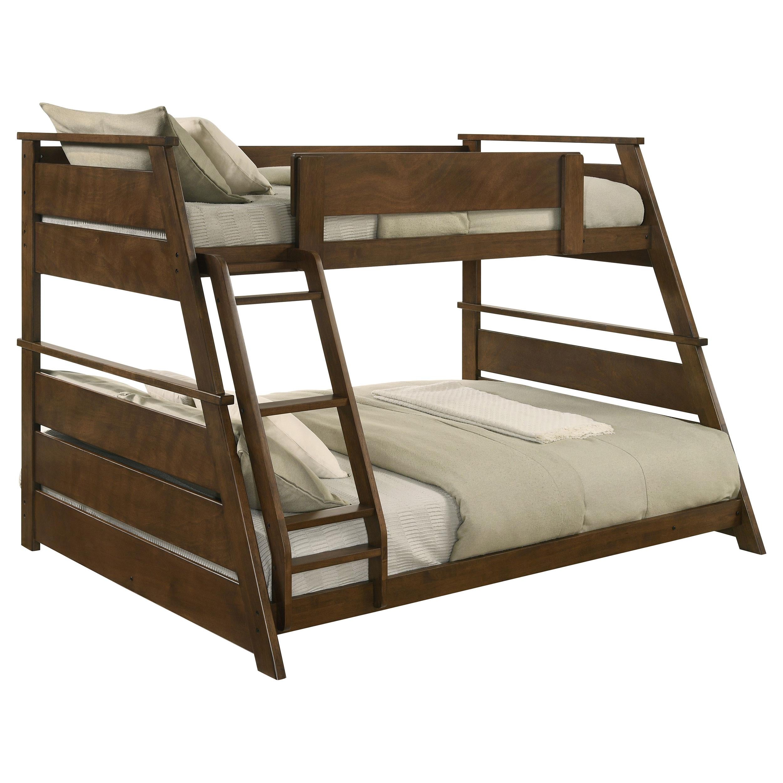 Holden Wood Veneer Twin Over Full Bunk Bed Walnut - 460593