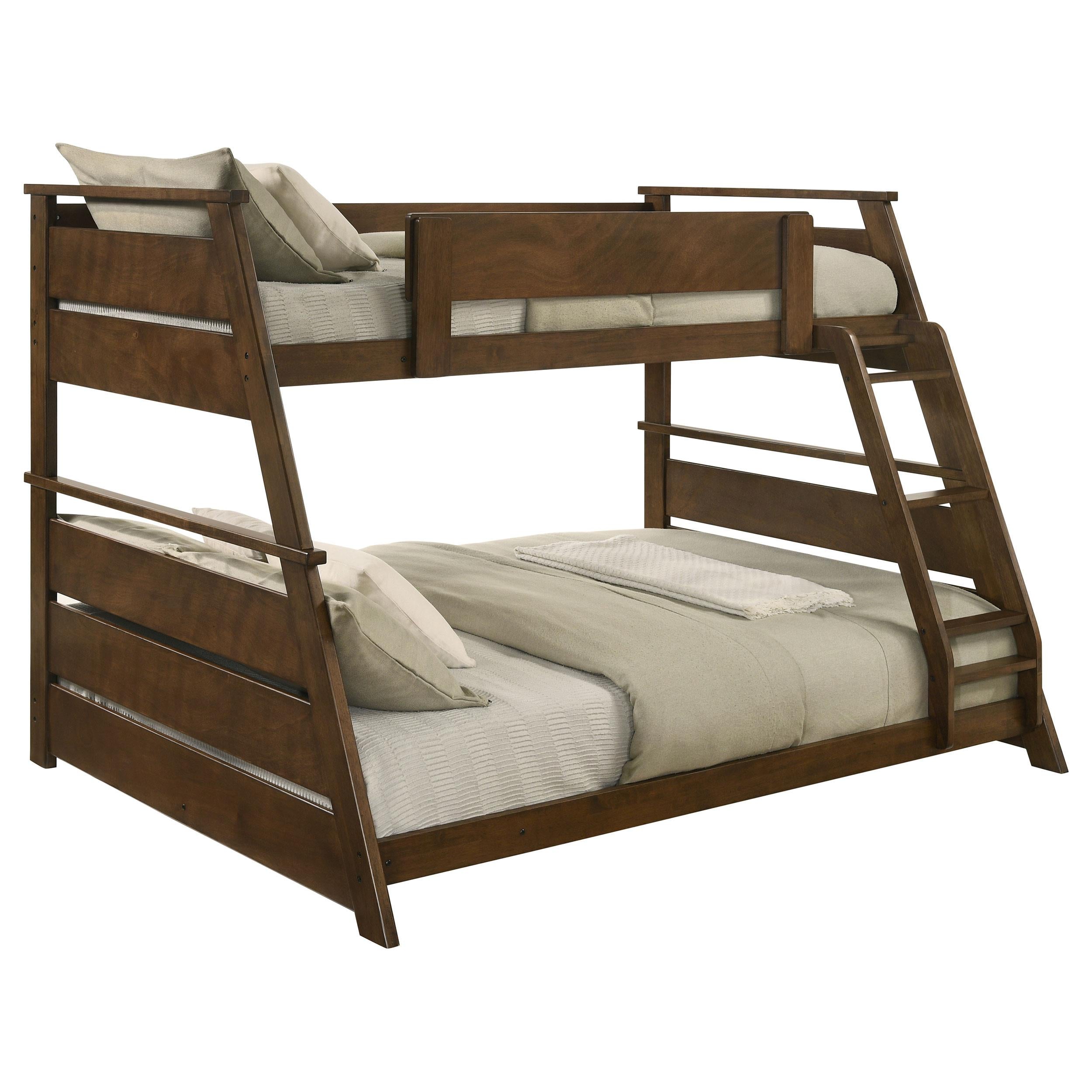 Holden Wood Veneer Twin Over Full Bunk Bed Walnut - 460593