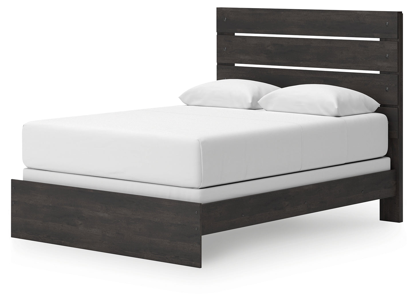 Hollivern Queen Panel Bed with Dresser in Dark Gray from Ashley - Luna Furniture