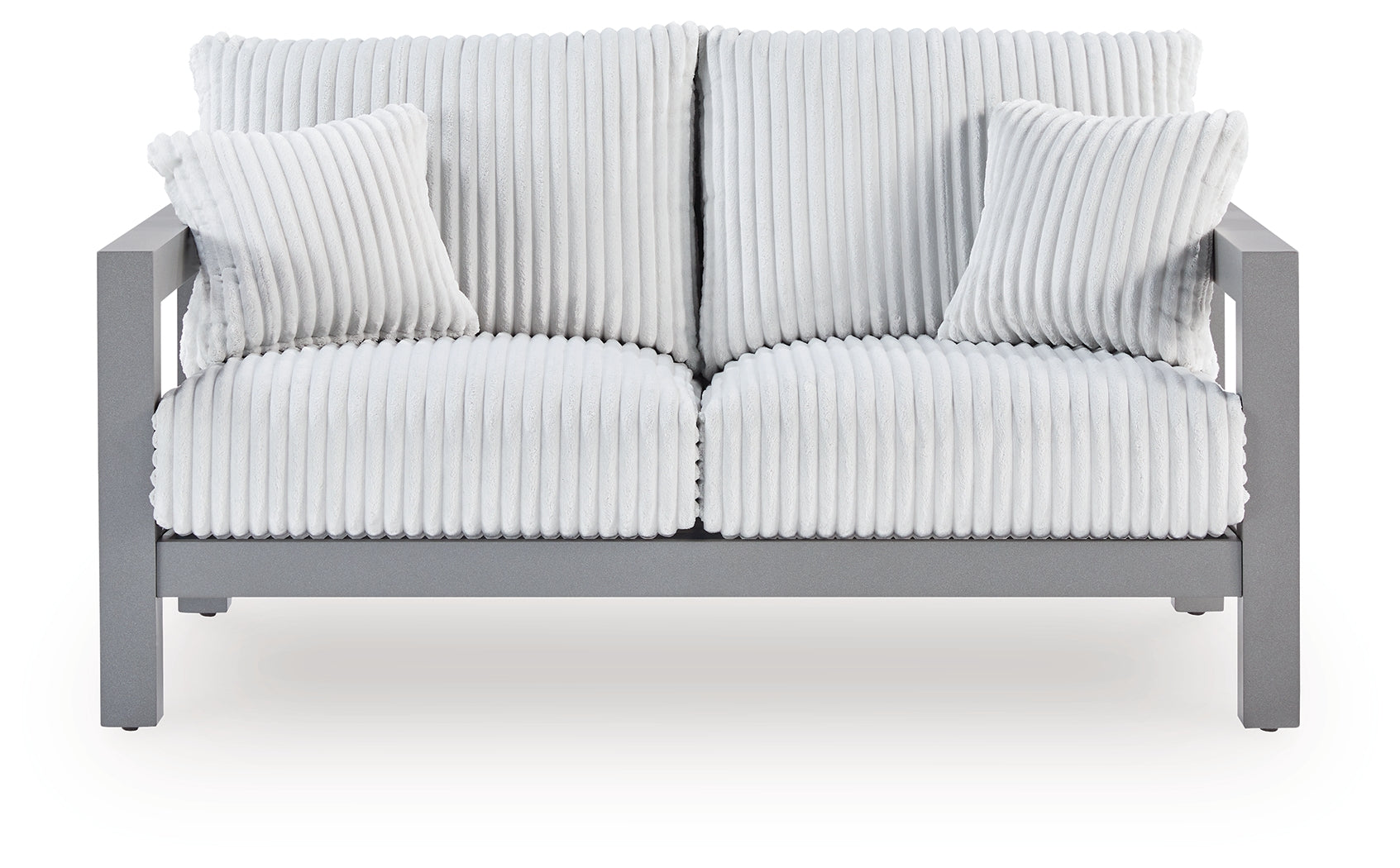 Hurley Park Gray Outdoor Loveseat with Cushion - PCP695-835