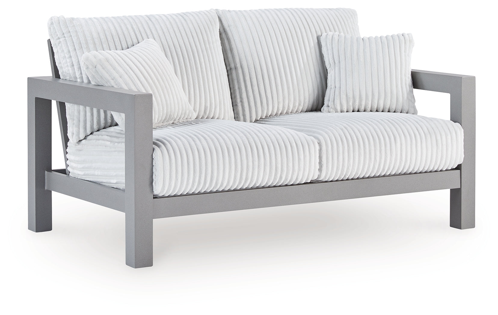 Hurley Park Gray Outdoor Loveseat with Cushion - PCP695-835