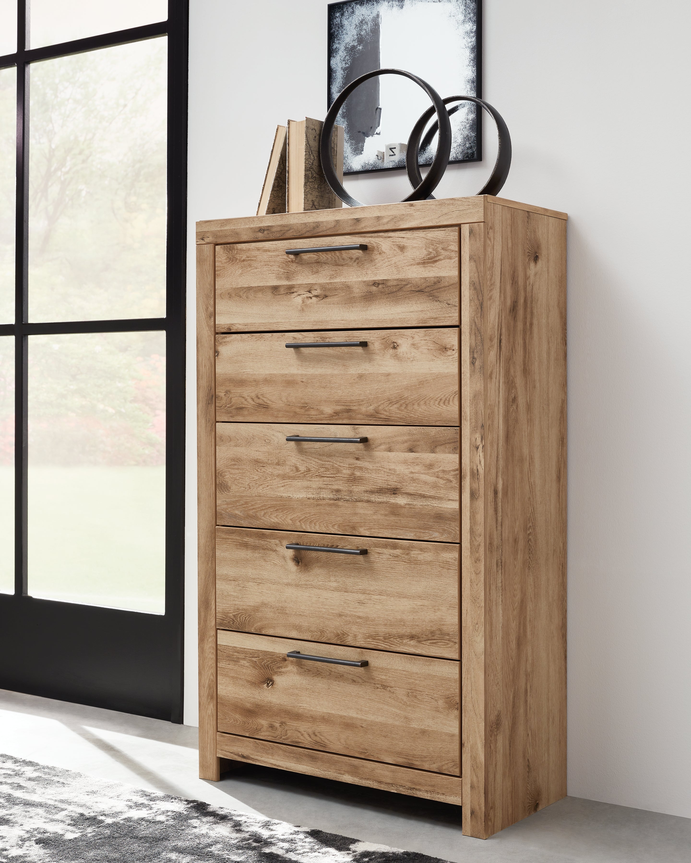 Hyanna Tan Brown Queen Panel Storage Bed and Chest - B1050B51