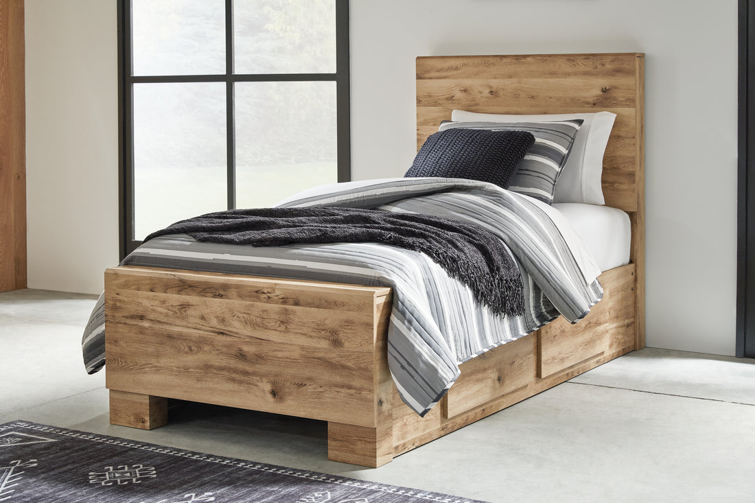 Hyanna Twin Panel Bed with 1 Side Storage - B1050B24