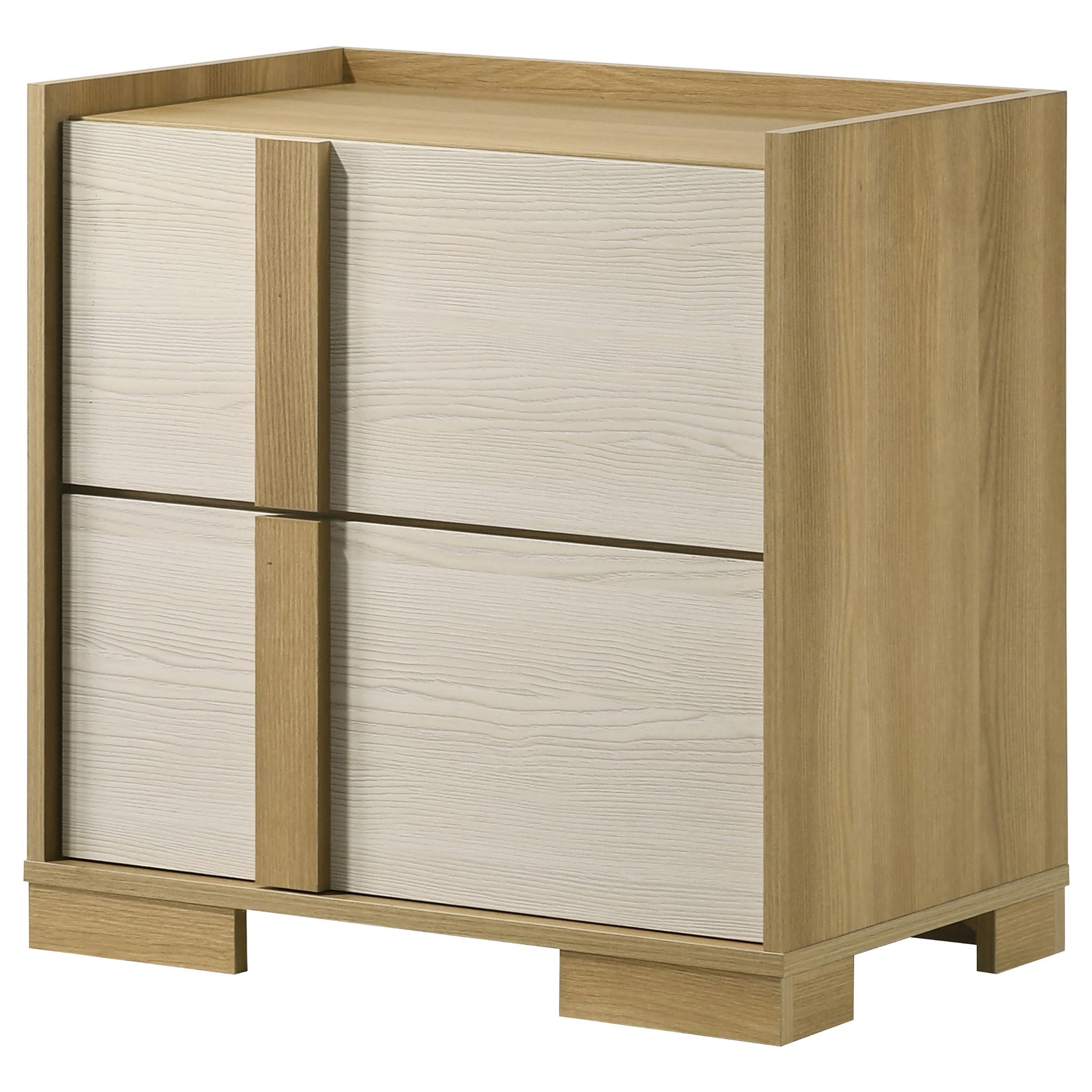 Hyland 2-drawer Nightstand Bedside Table Natural - 215652