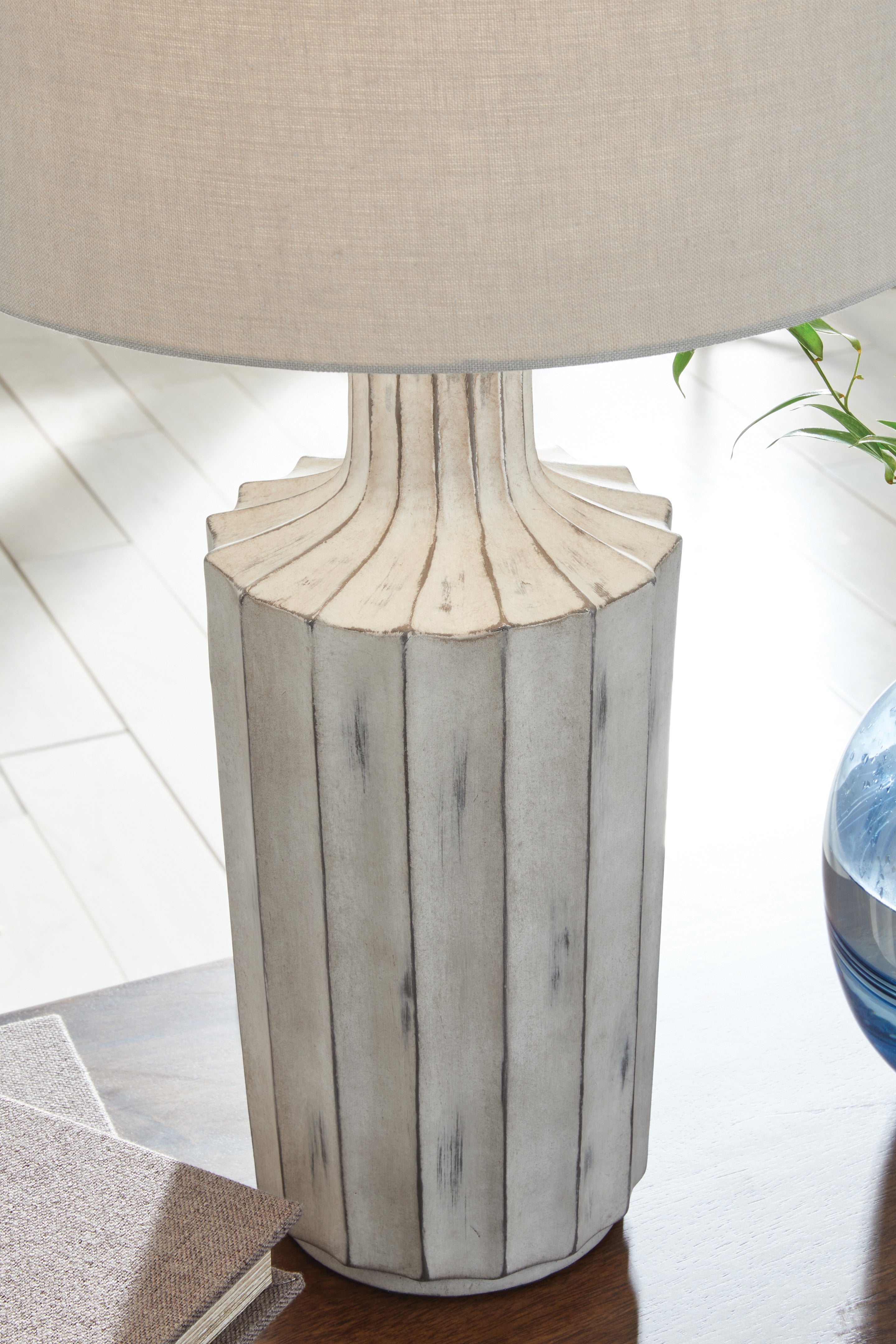 Imre Distressed Brown Table Lamp - L235884