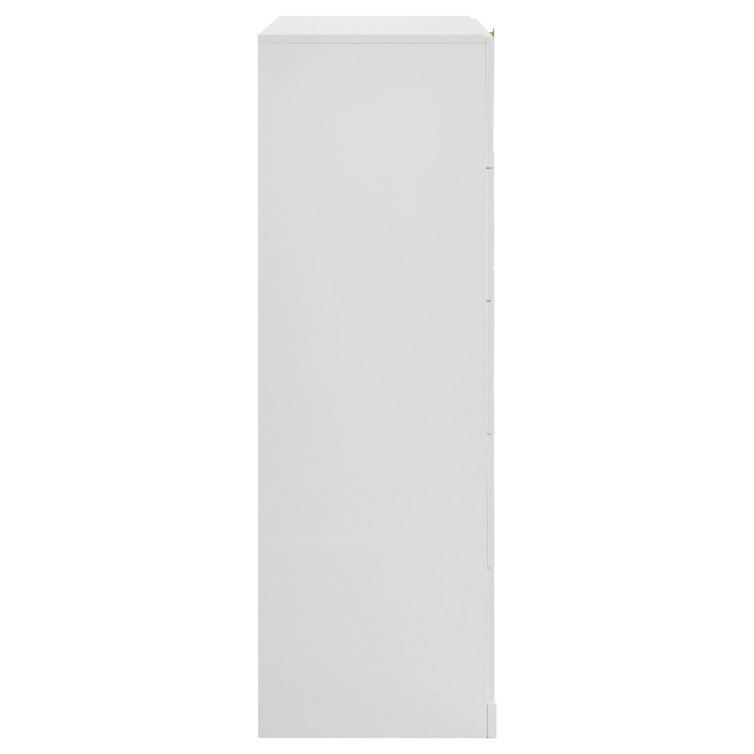 Ines 5-drawer Bedroom Chest of Drawers White High Gloss - 223095