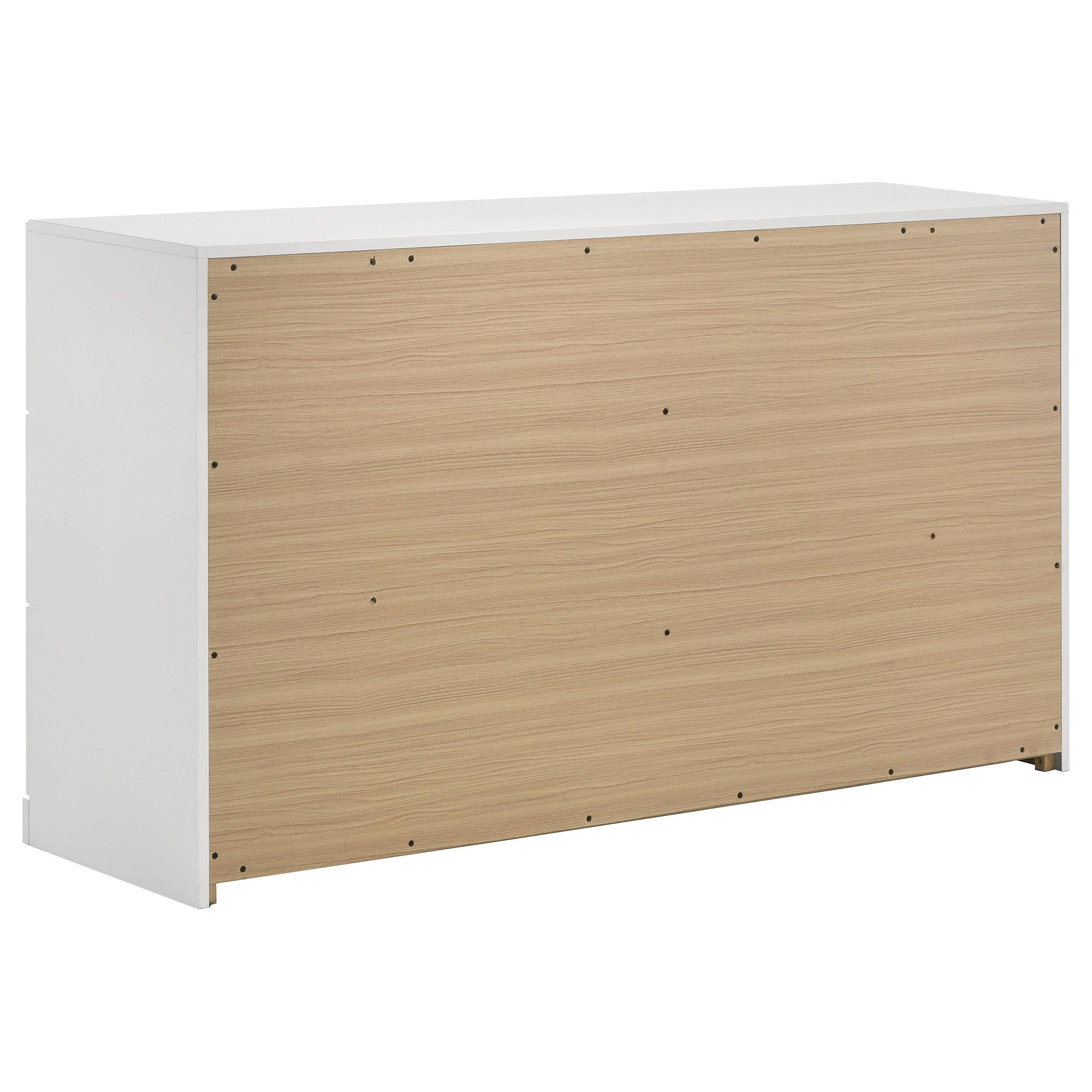 Ines 6-drawer Bedroom Dresser Cabinet White High Gloss - 223093