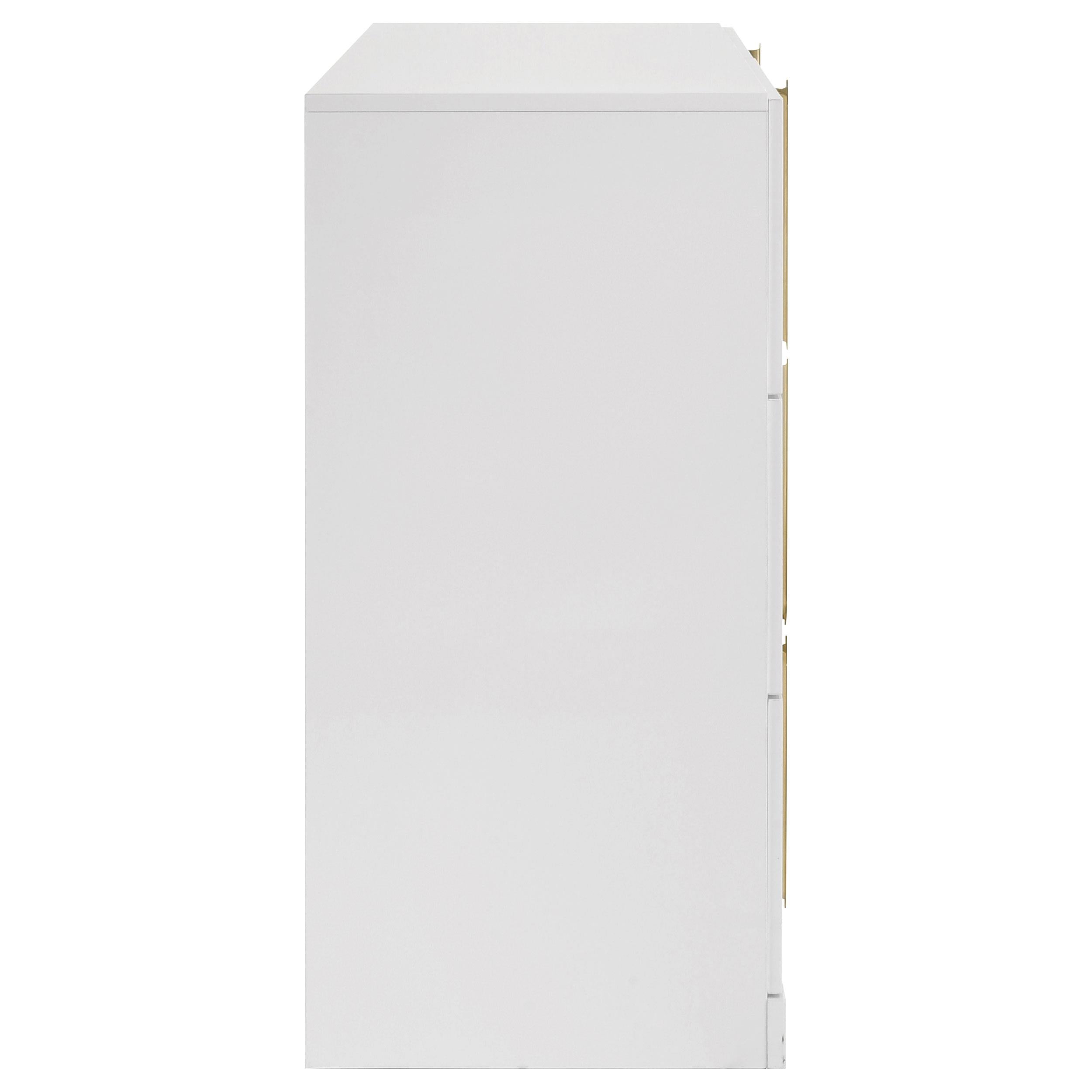 Ines 6-drawer Bedroom Dresser Cabinet White High Gloss - 223093