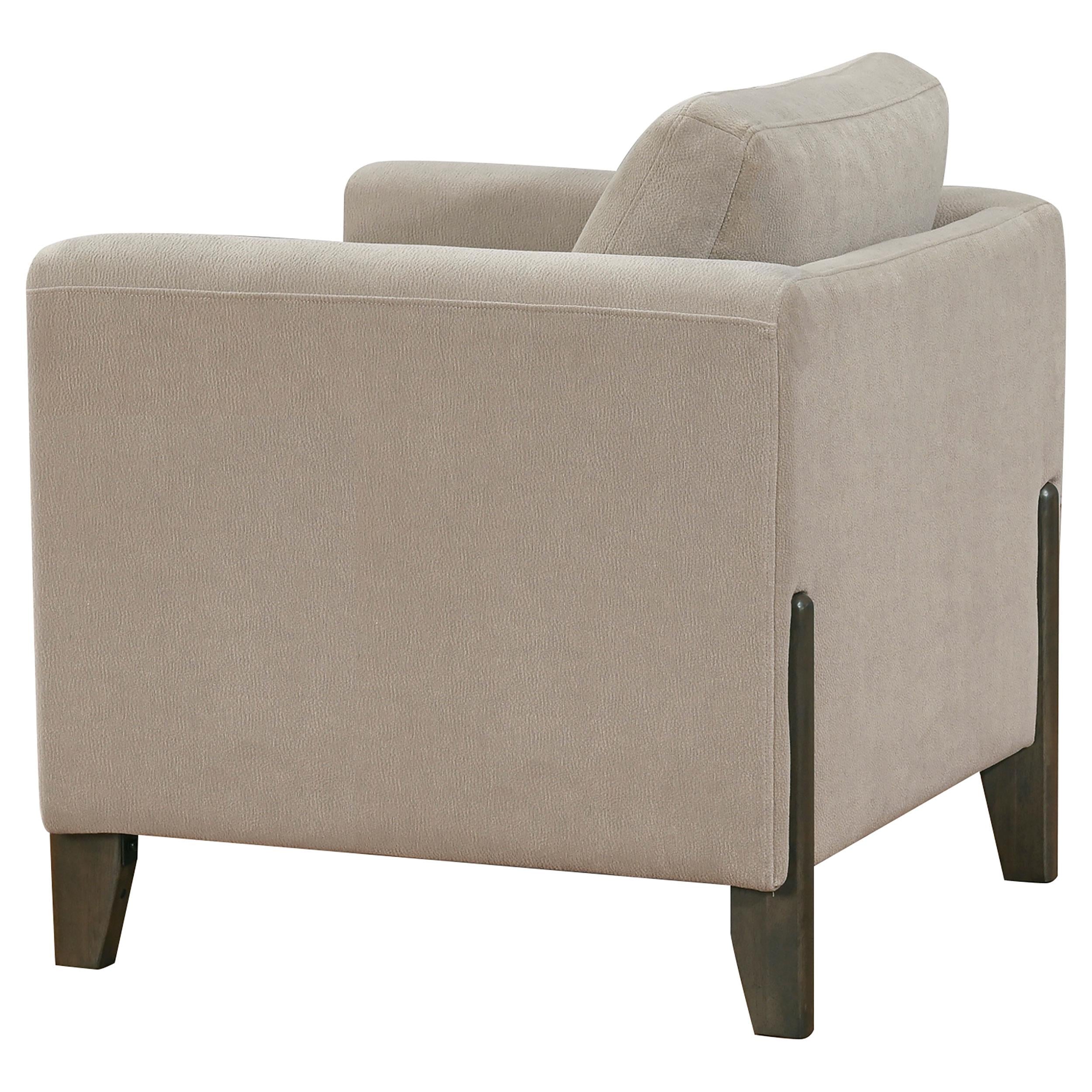 Islington 3-piece Upholstered Panel Arm Sofa Set Taupe - 511101-S3