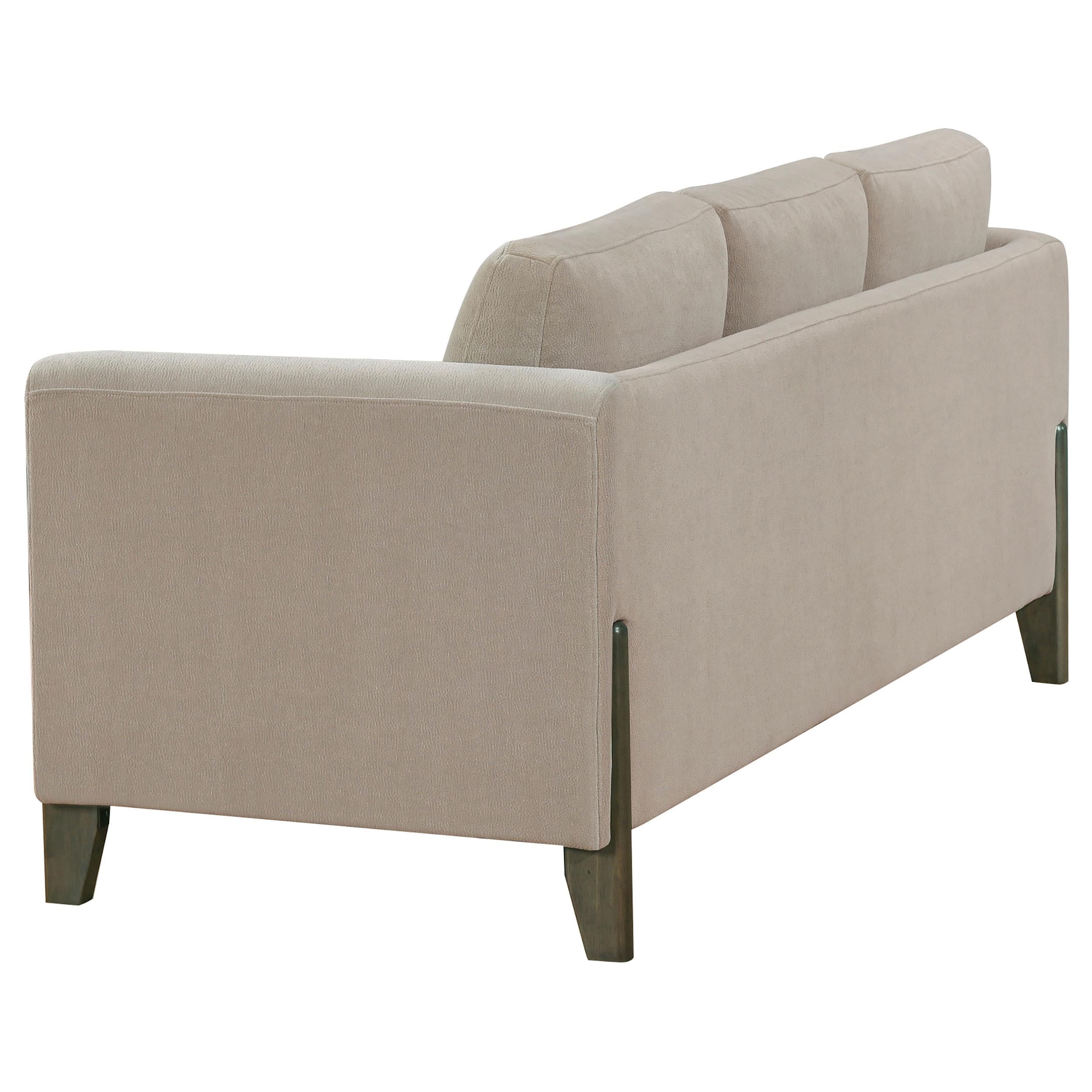 Islington Fabric Upholstered Panel Arm Sofa Taupe - 511101