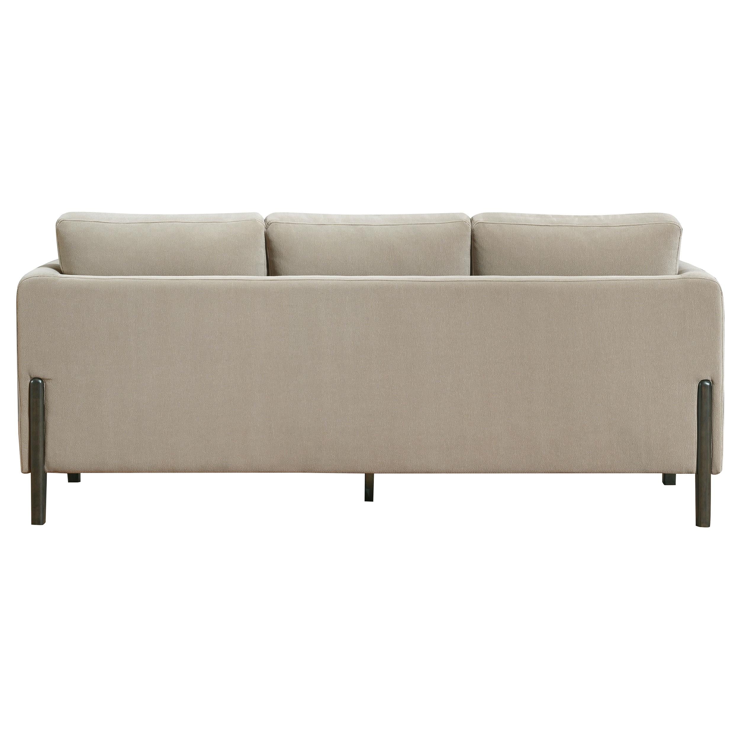 Islington Fabric Upholstered Panel Arm Sofa Taupe - 511101