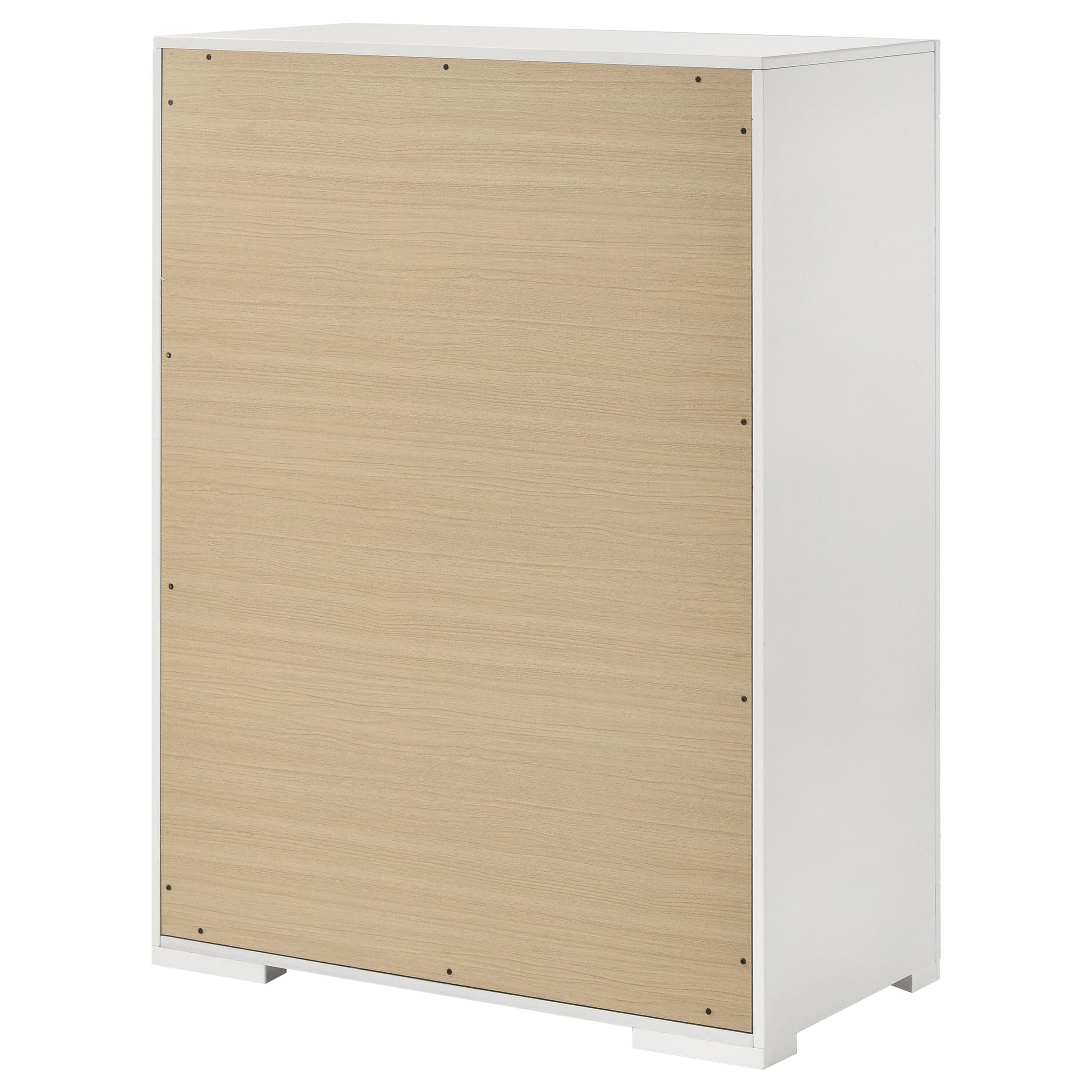 Ives 5-drawer Bedroom Chest of Drawers White High Gloss - 224945