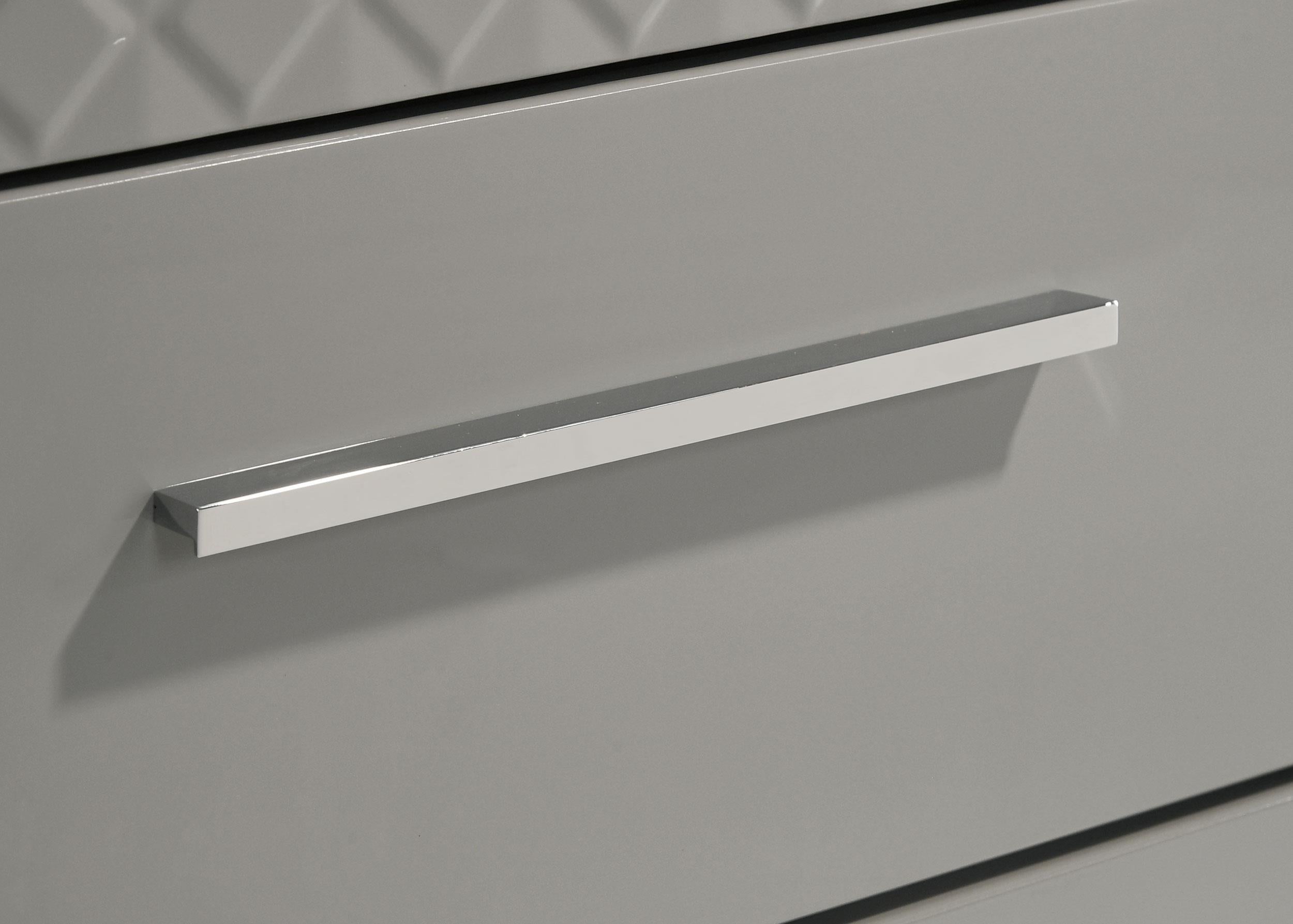 Ives 6-drawer Dresser and Mirror Grey High Gloss - 224973M
