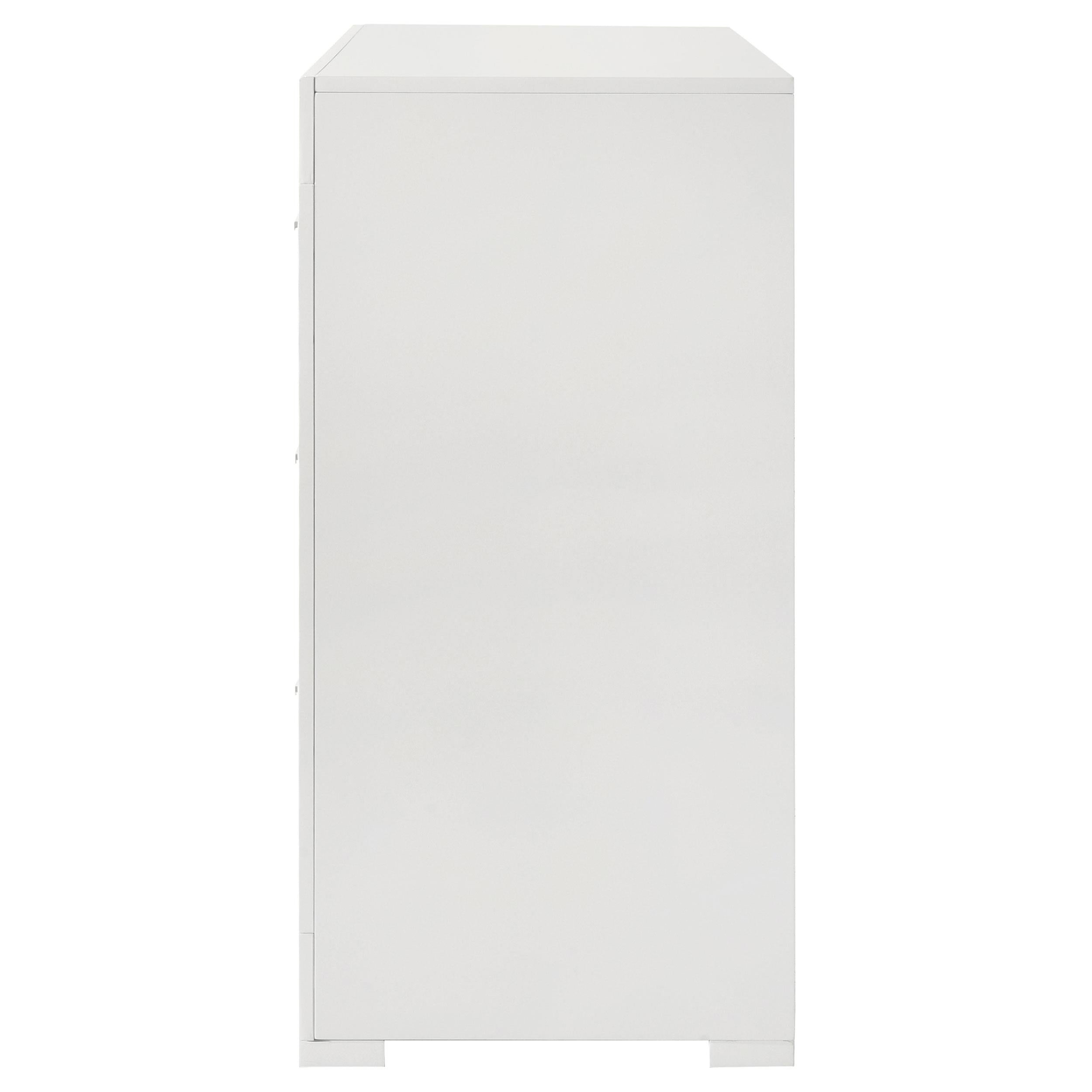 Ives 6-drawer Dresser Cabinet White High Gloss - 224943