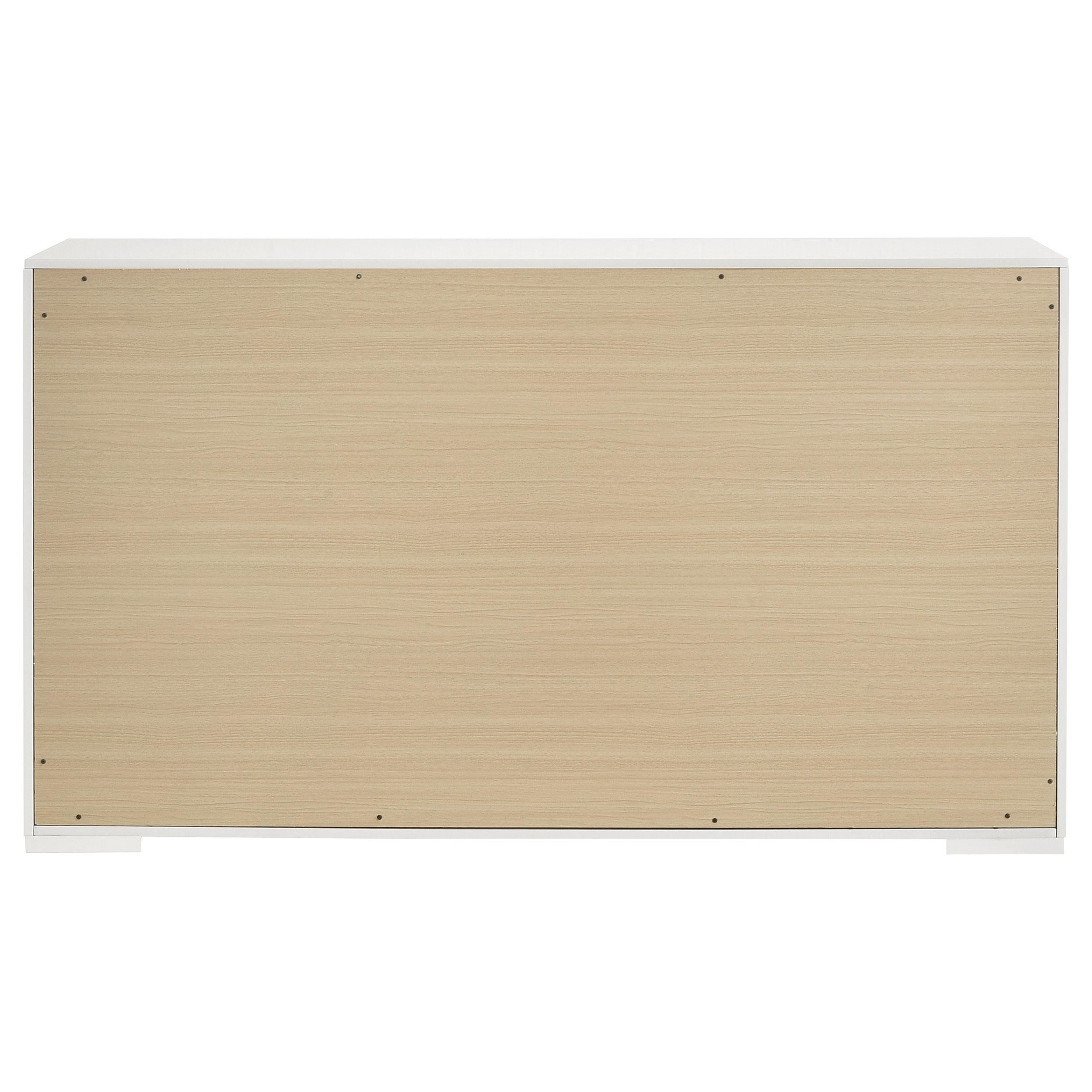 Ives 6-drawer Dresser Cabinet White High Gloss - 224943