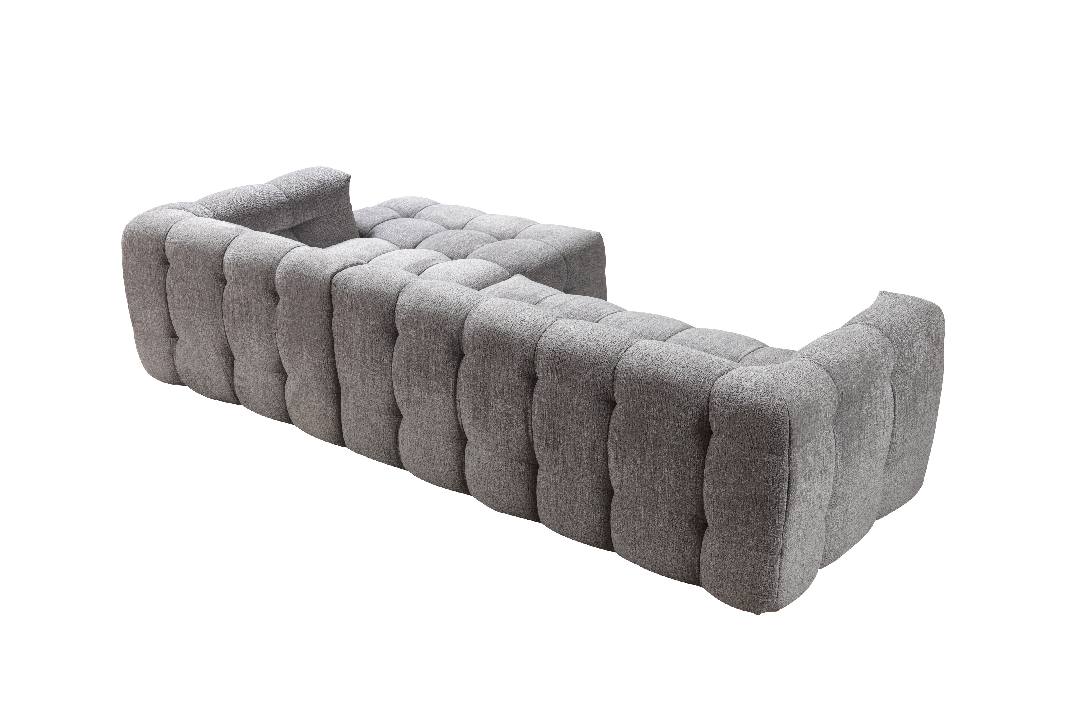 Ivy Gray Boucle RAF Sectional - IVYGR-RSEC - Bien Home Furniture &amp; Electronics