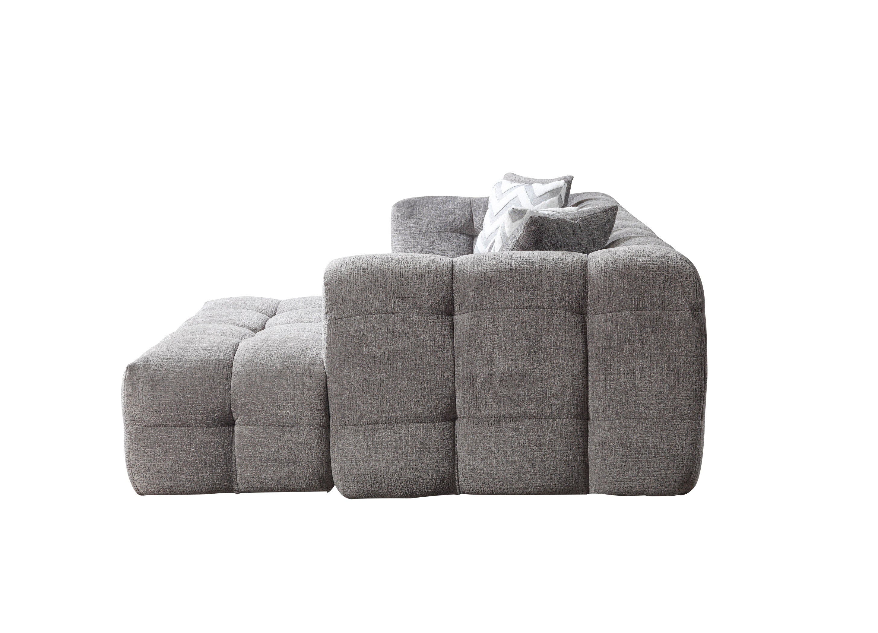 Ivy Gray Boucle RAF Sectional - IVYGR-RSEC - Bien Home Furniture & Electronics
