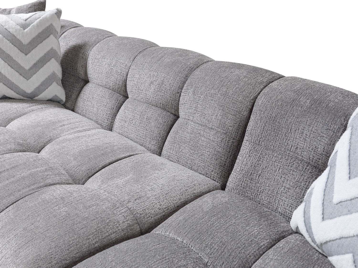 Ivy Gray Boucle RAF Sectional - IVYGR-RSEC - Bien Home Furniture & Electronics