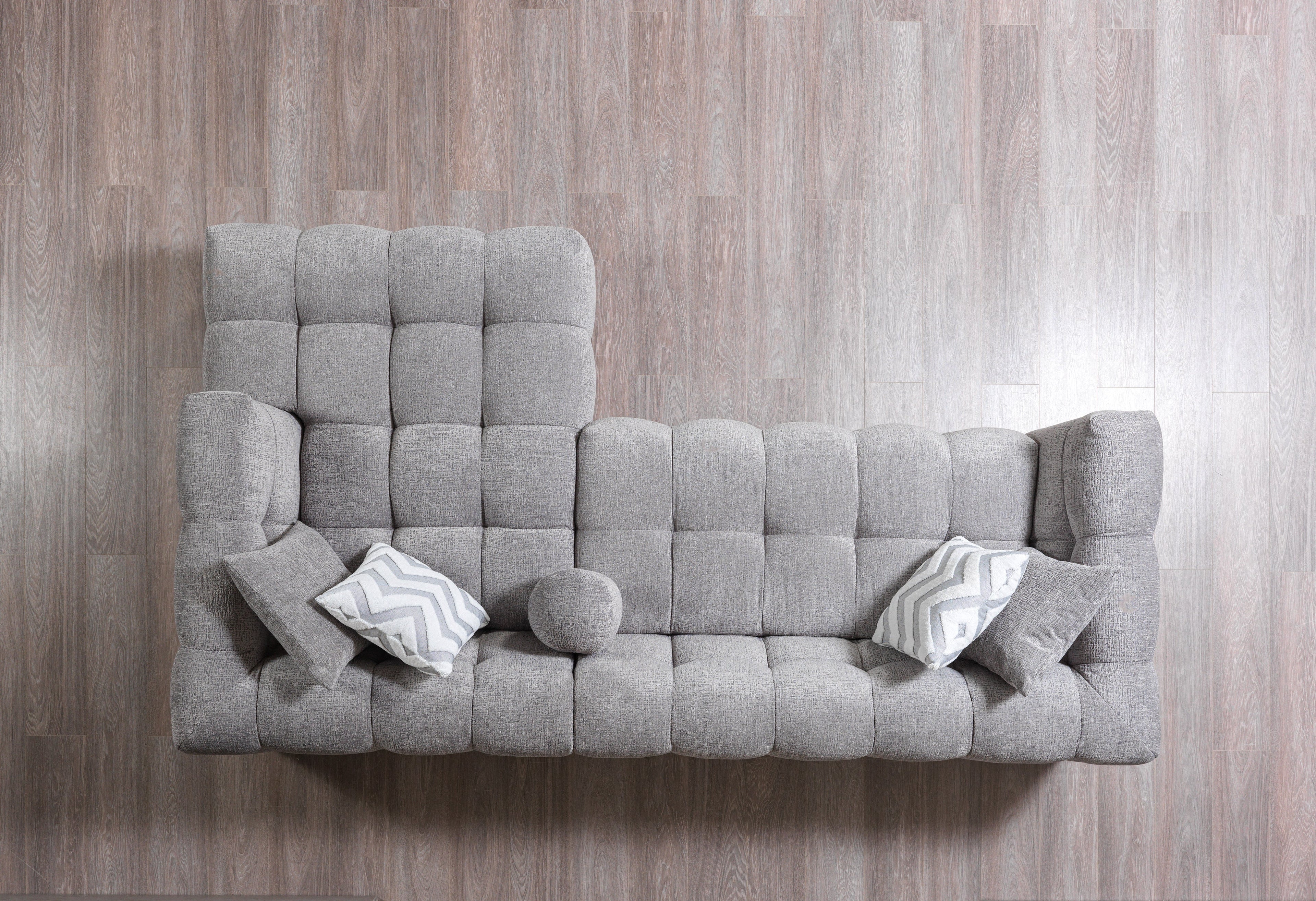 Ivy Gray Boucle RAF Sectional - IVYGR-RSEC - Bien Home Furniture & Electronics