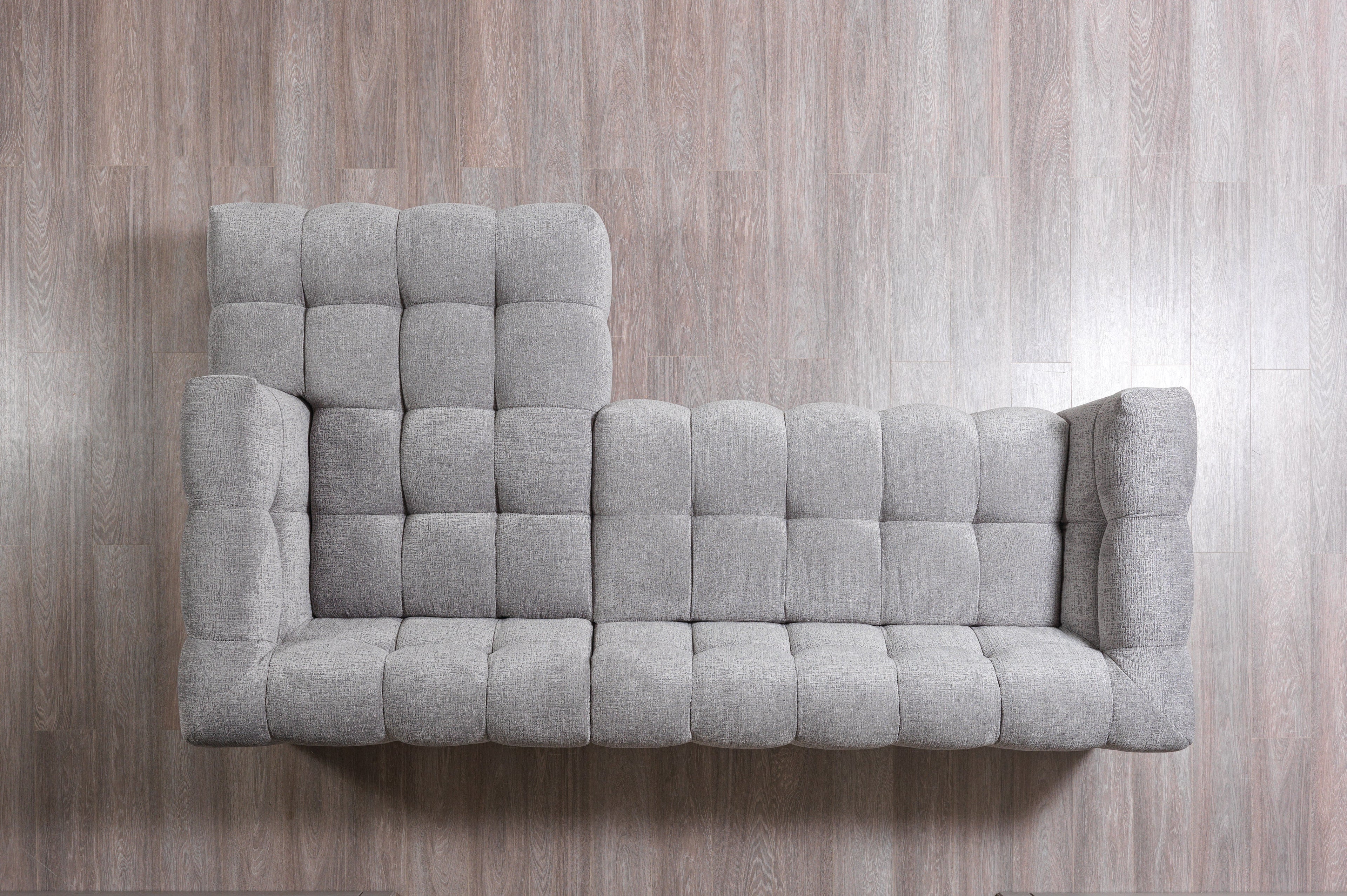 Ivy Gray Boucle RAF Sectional - IVYGR-RSEC - Bien Home Furniture & Electronics