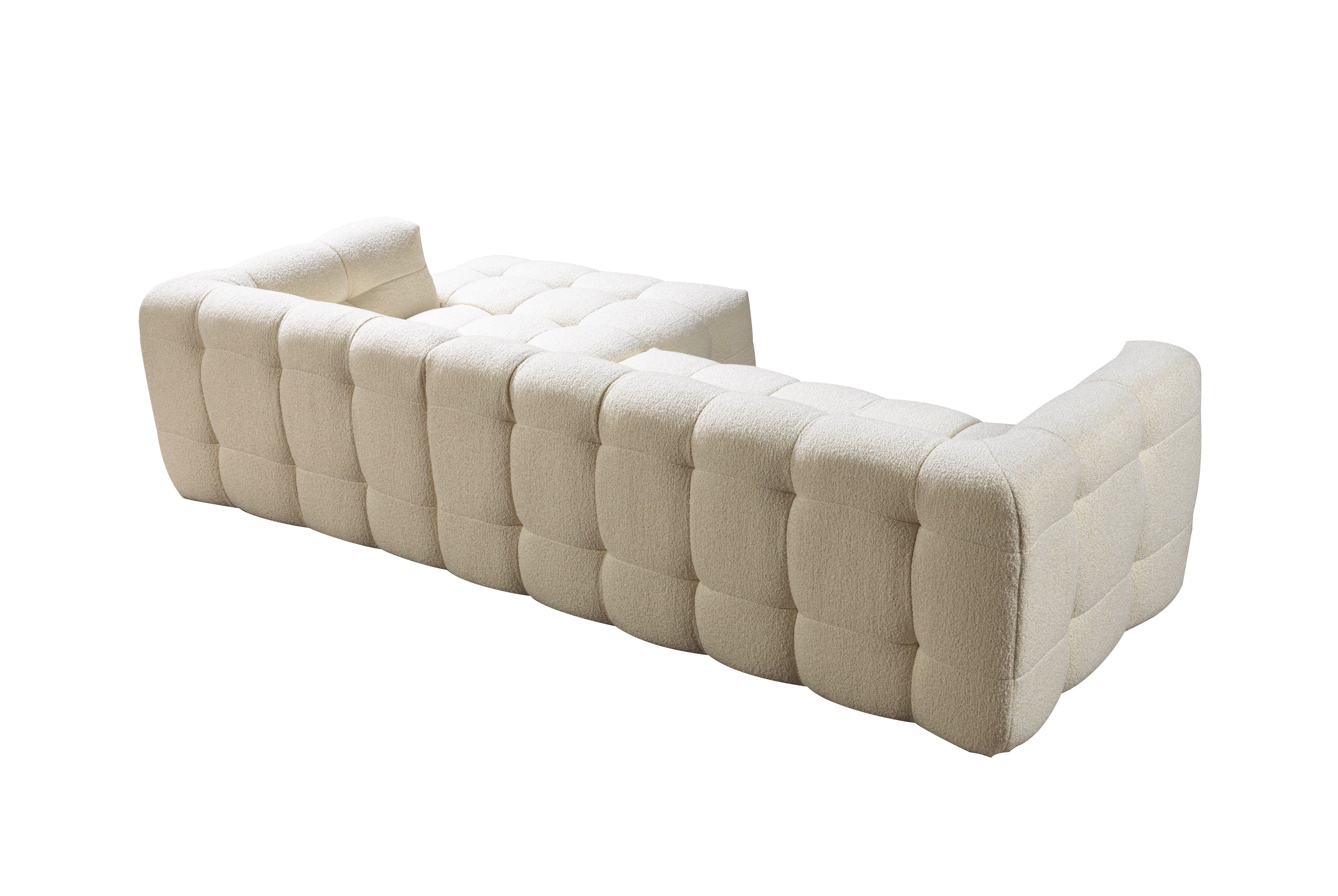 Ivy Ivory Boucle RAF Sectional - IVYIV-RSEC - Bien Home Furniture &amp; Electronics