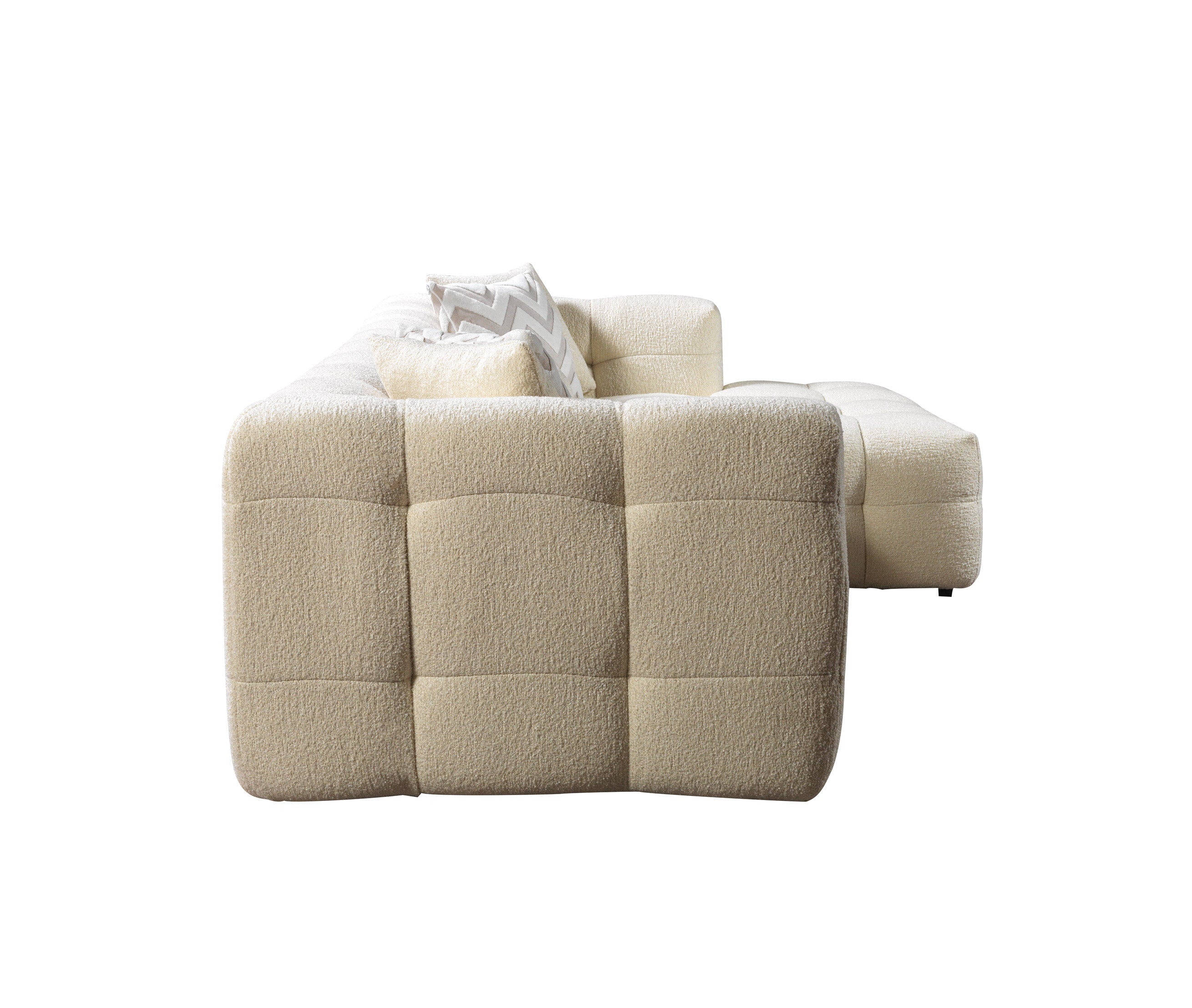 Ivy Ivory Boucle RAF Sectional - IVYIV-RSEC - Bien Home Furniture &amp; Electronics