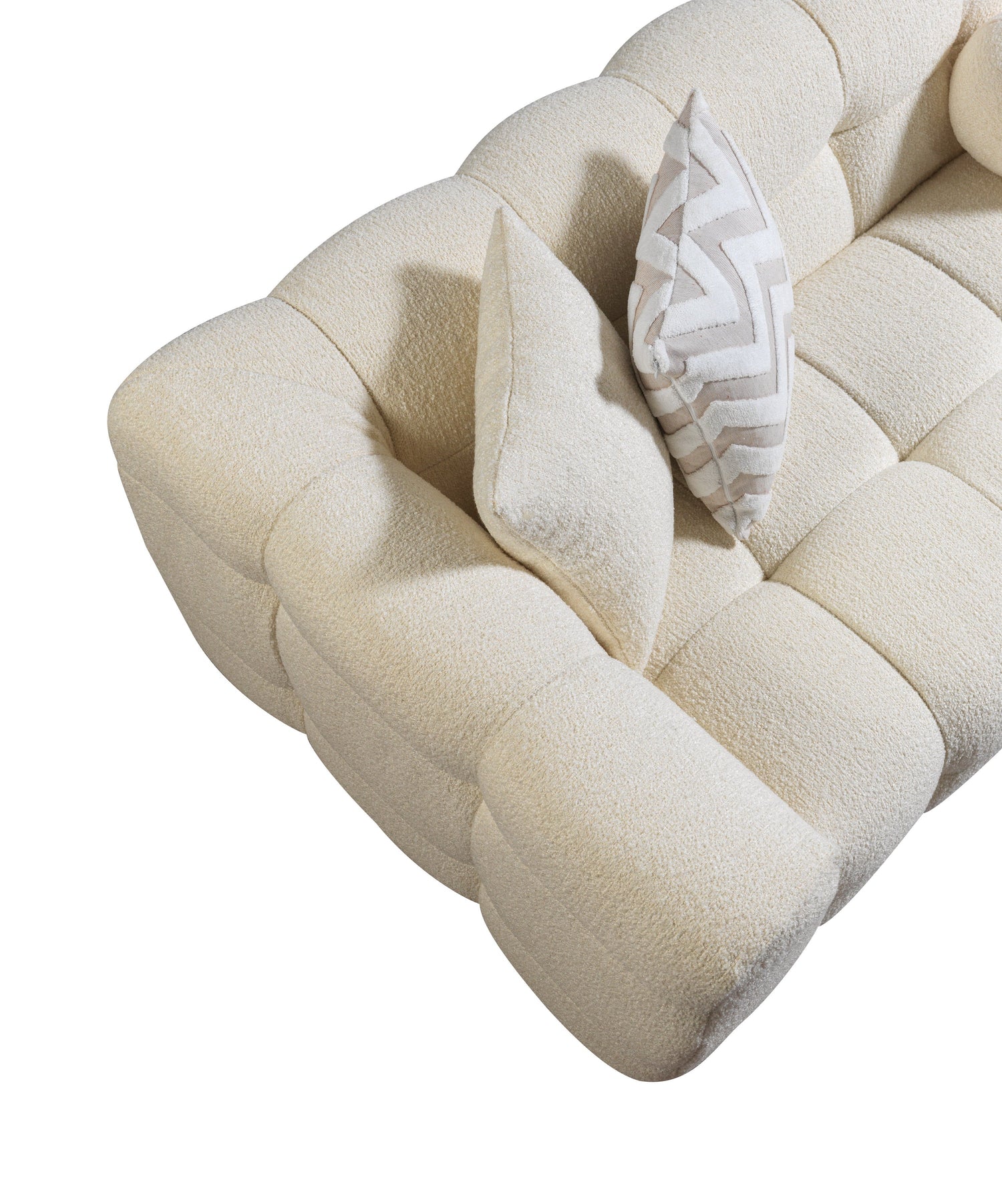 Ivy Ivory Boucle RAF Sectional - IVYIV-RSEC - Bien Home Furniture & Electronics