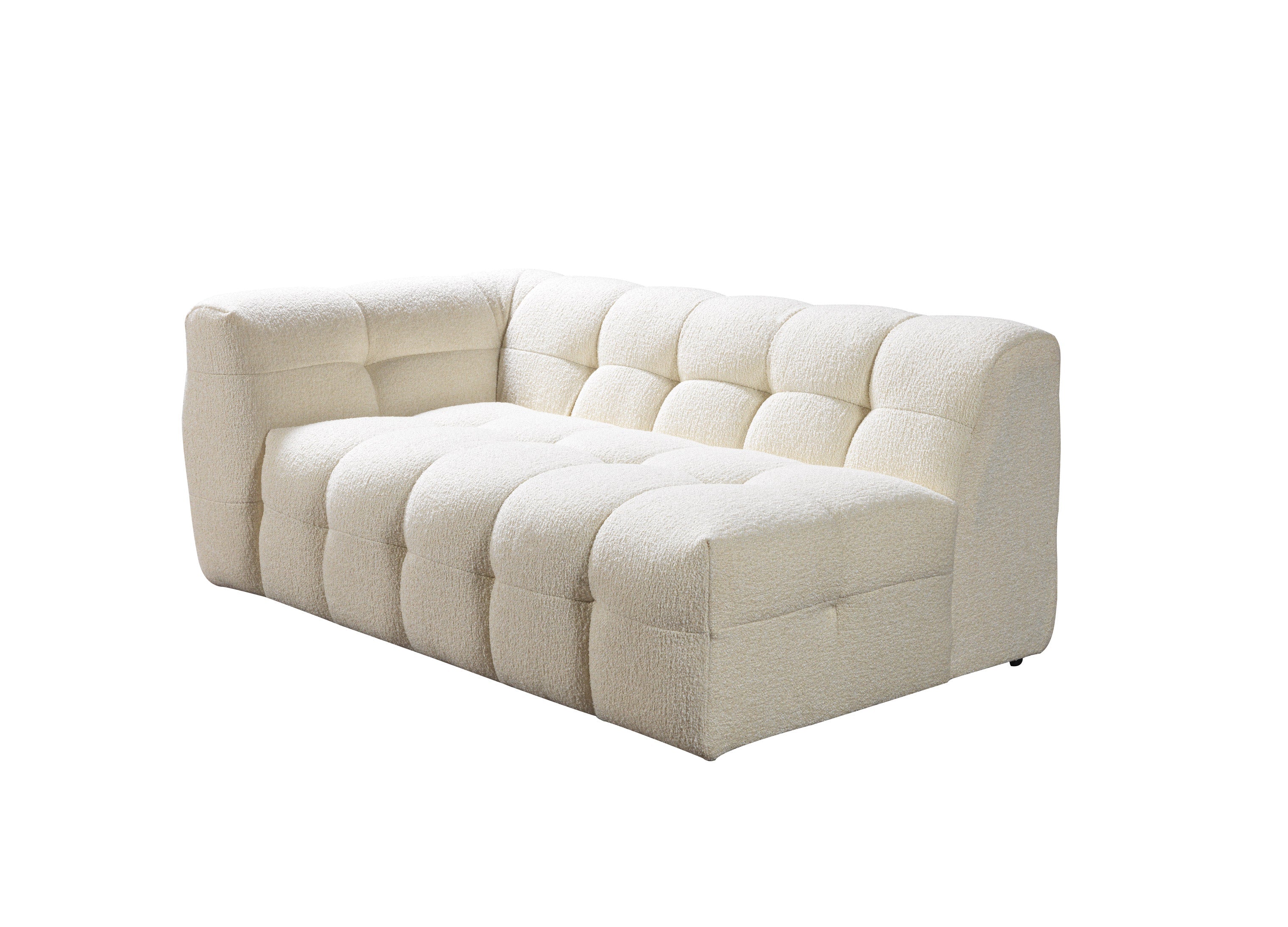 Ivy Ivory Boucle RAF Sectional - IVYIV-RSEC - Bien Home Furniture &amp; Electronics