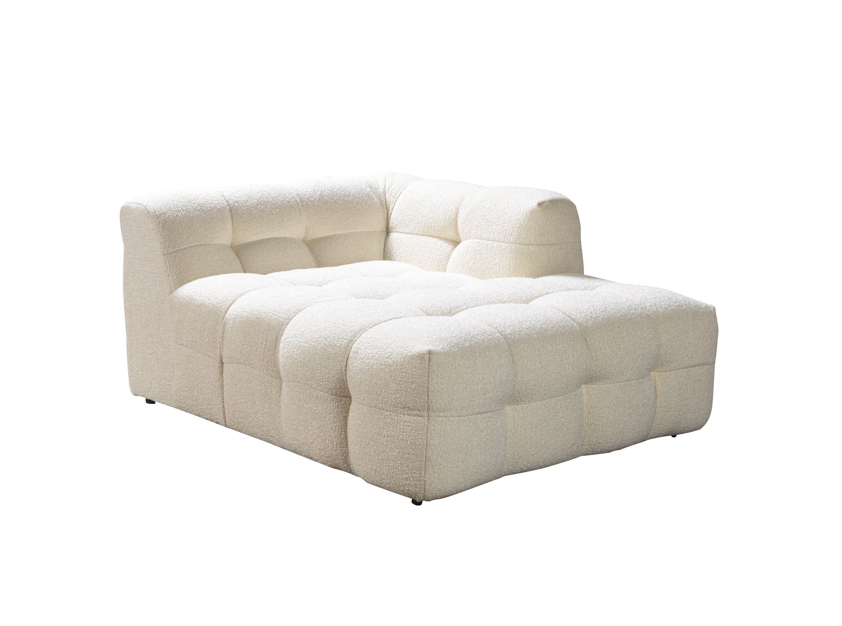 Ivy Ivory Boucle RAF Sectional - IVYIV-RSEC - Bien Home Furniture & Electronics