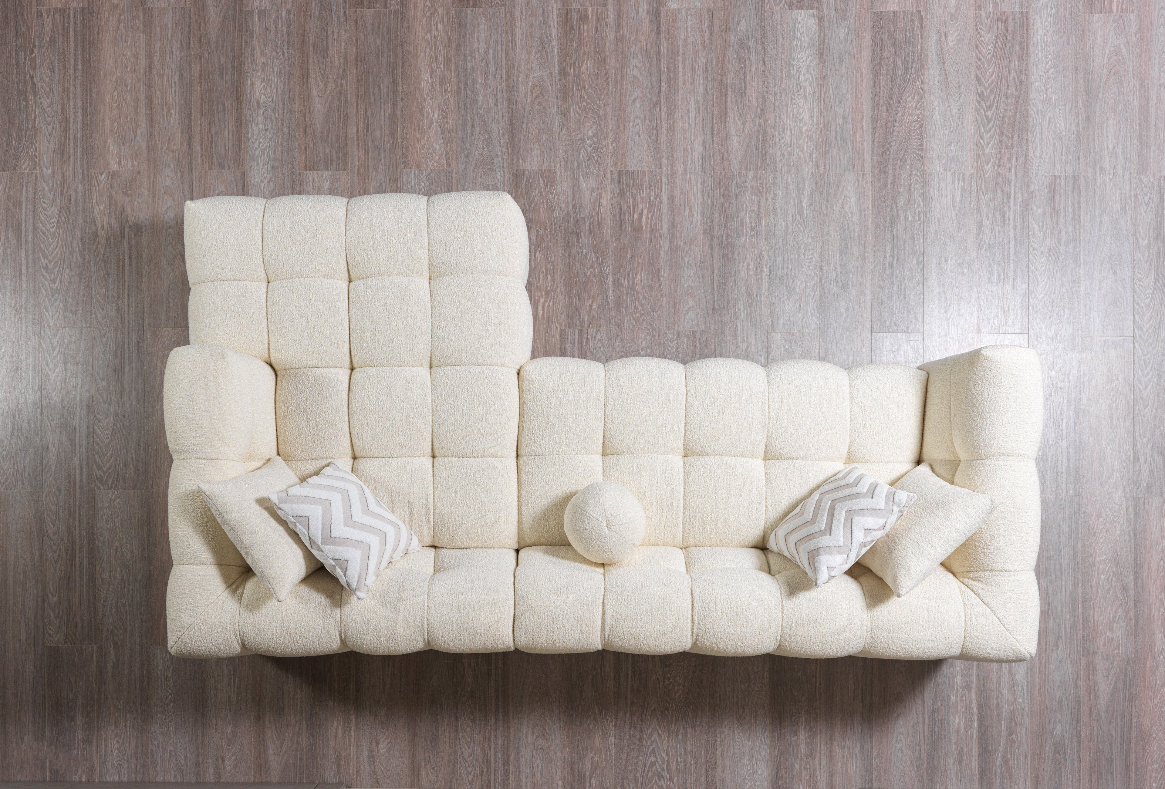 Ivy Ivory Boucle RAF Sectional - IVYIV-RSEC - Bien Home Furniture & Electronics