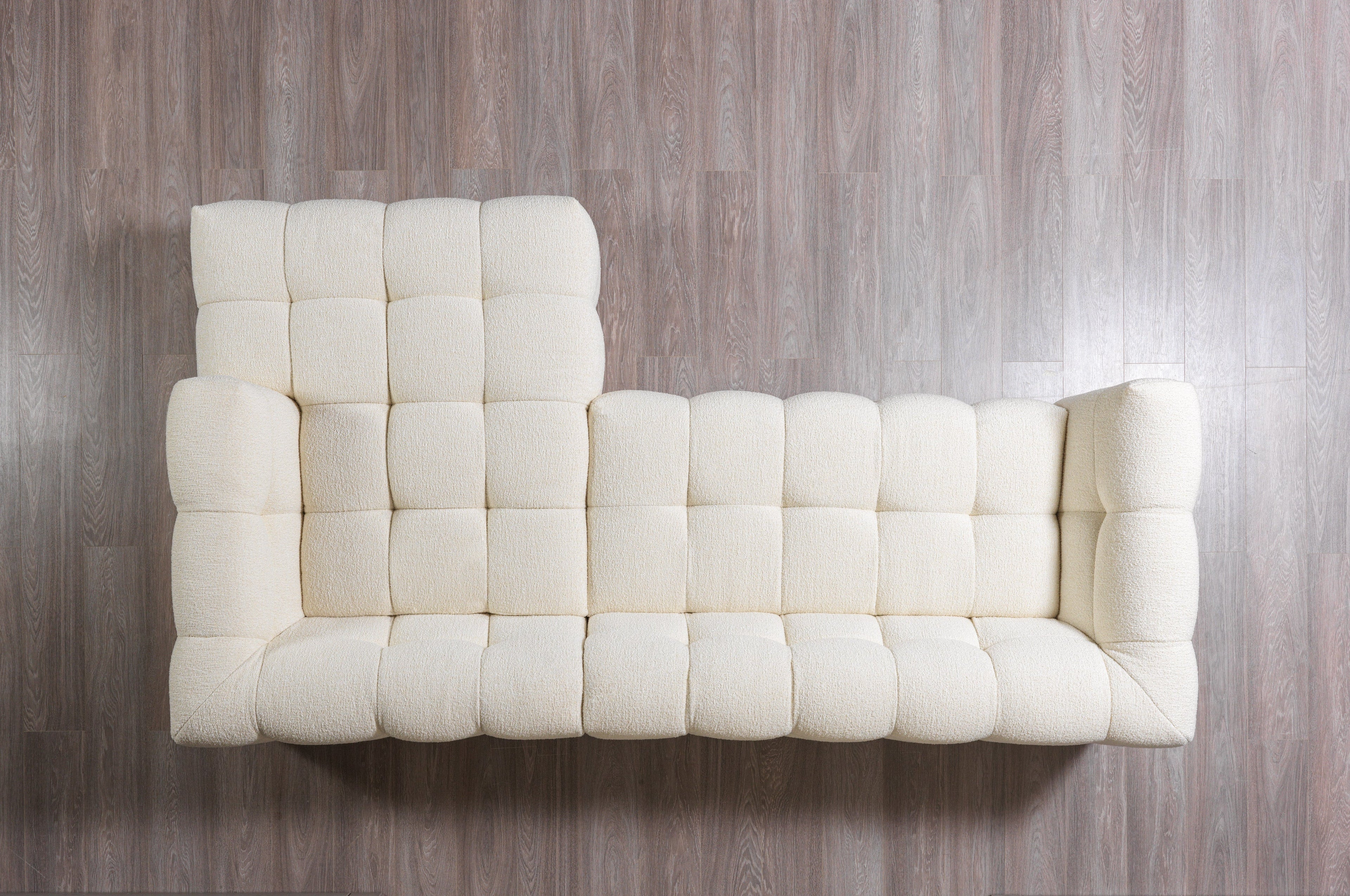 Ivy Ivory Boucle RAF Sectional - IVYIV-RSEC - Bien Home Furniture & Electronics