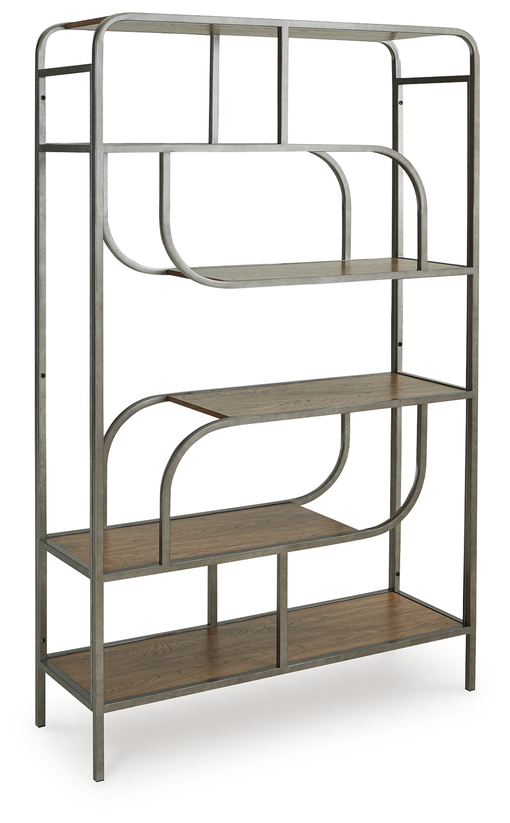 Jaddon Brown/Antique Silver Bookcase - A4000587