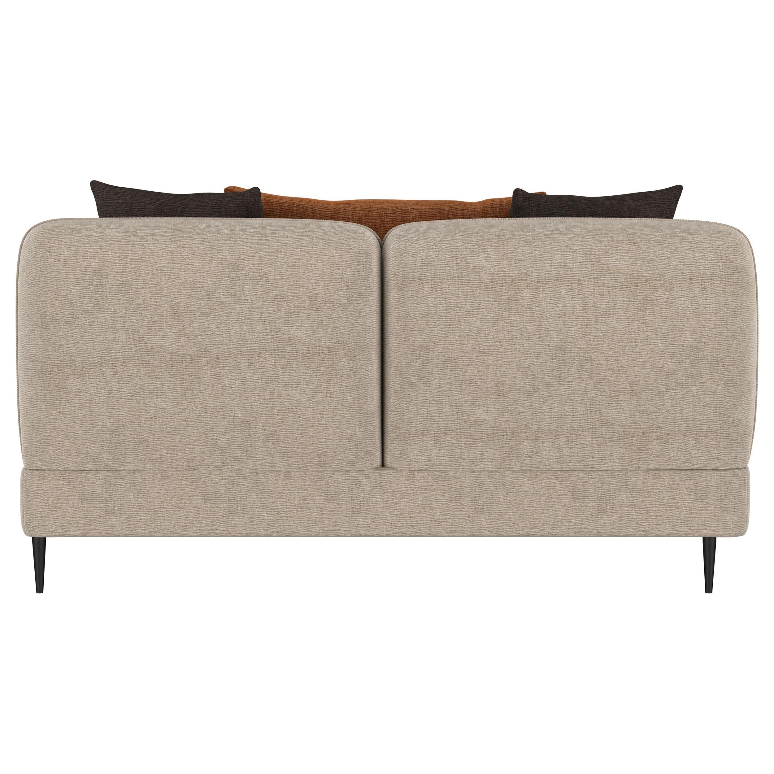 Jade Chenille Upholstered Sculpted Track Arm Loveseat Latte - 509412