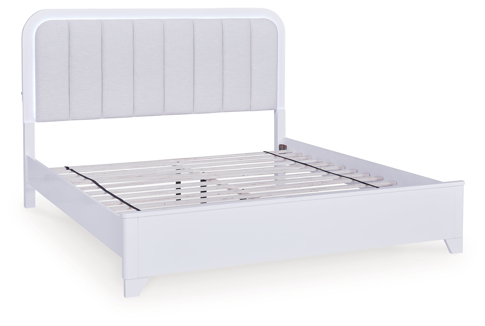 Jarlee White King Upholstered Panel Bed - PCB392B4