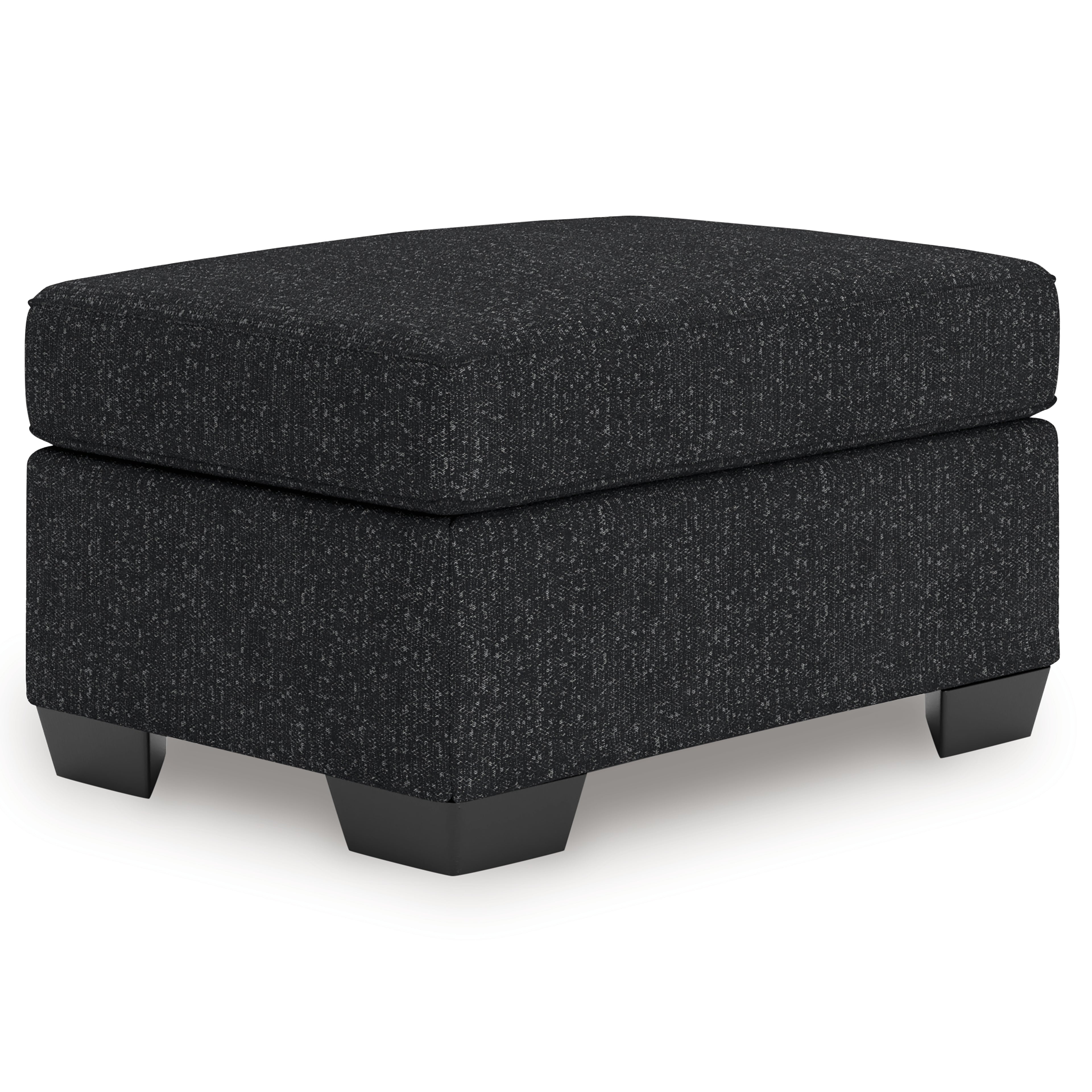 Jasmine Peaks Coal Ottoman - 2890414