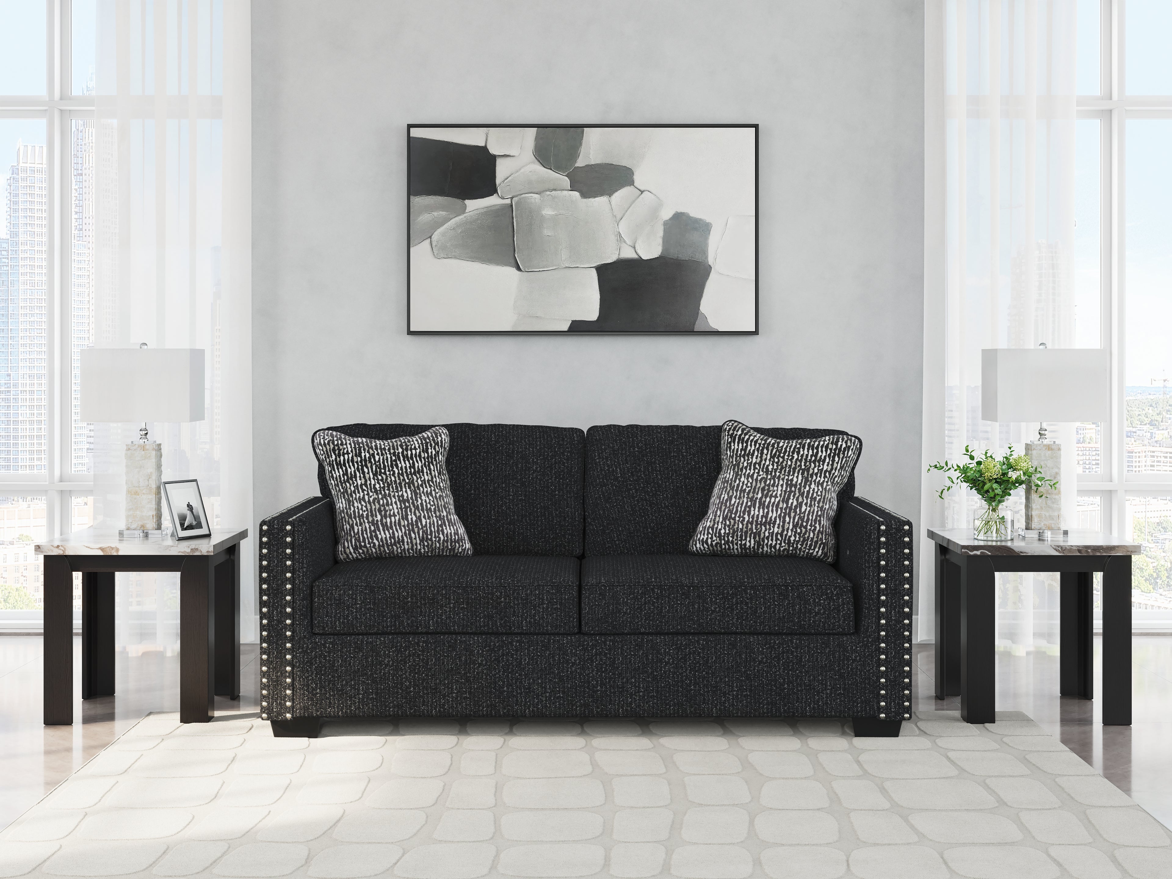 Jasmine Peaks Coal Sofa - 2890438