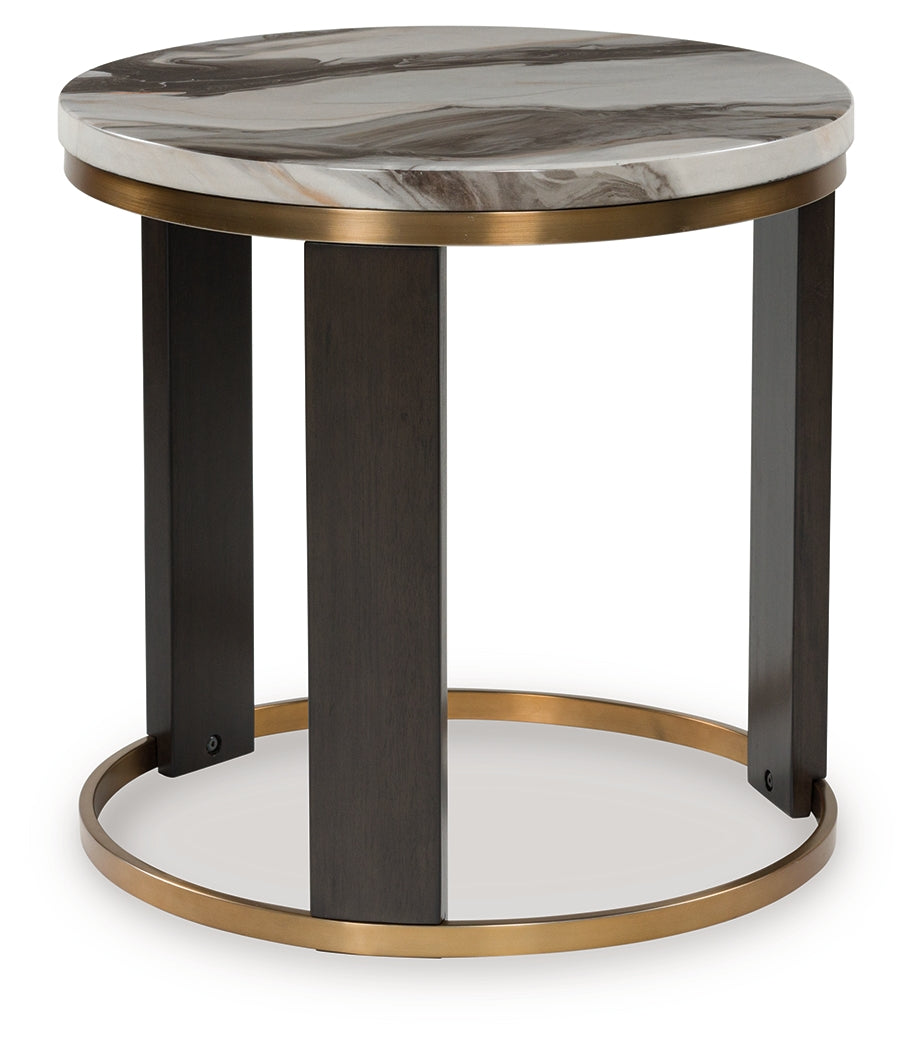 Jazmore Coffee Table and 2 Ends - T671T1