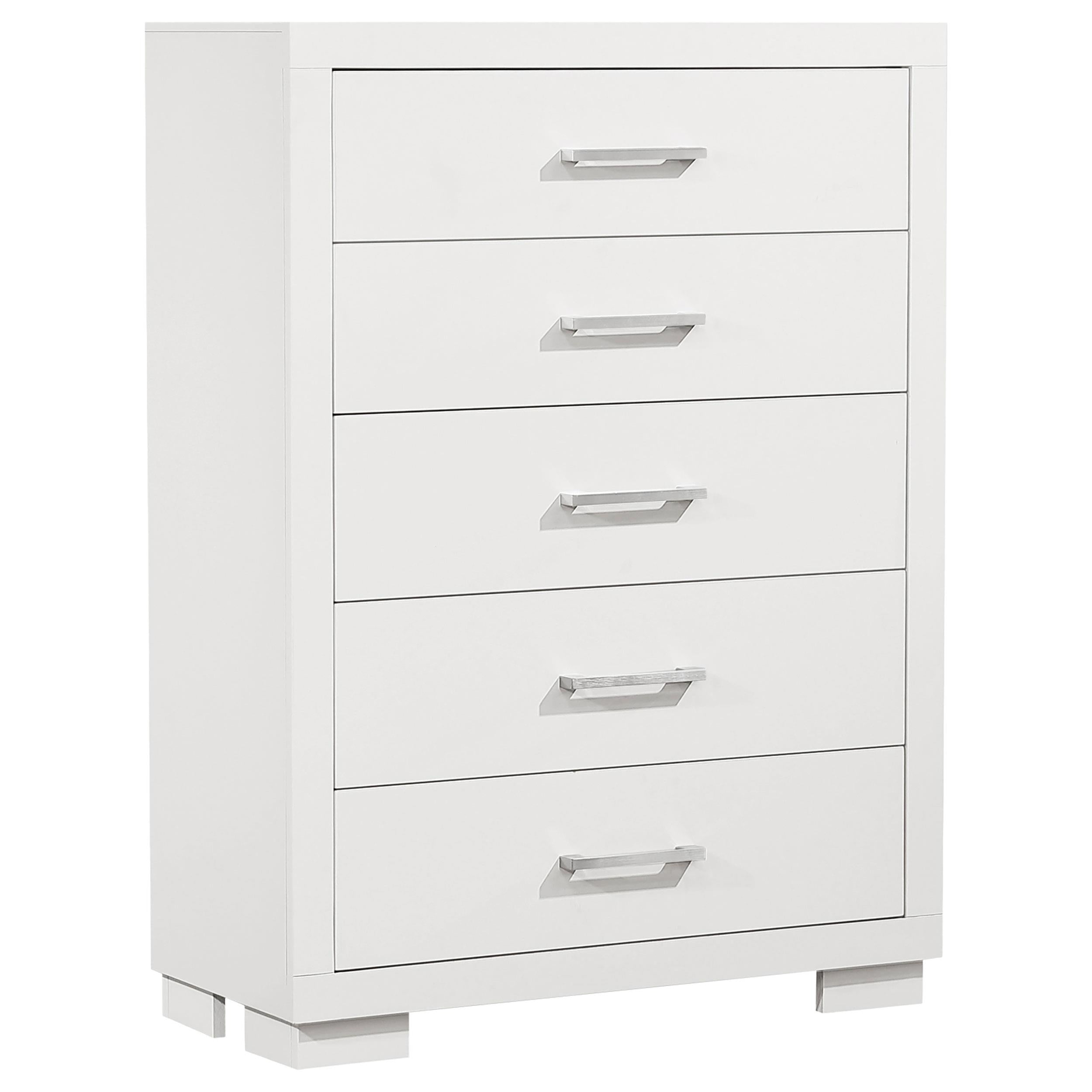 Jessica 5-piece Queen LED Bedroom Set Snow White - 202990Q-S5