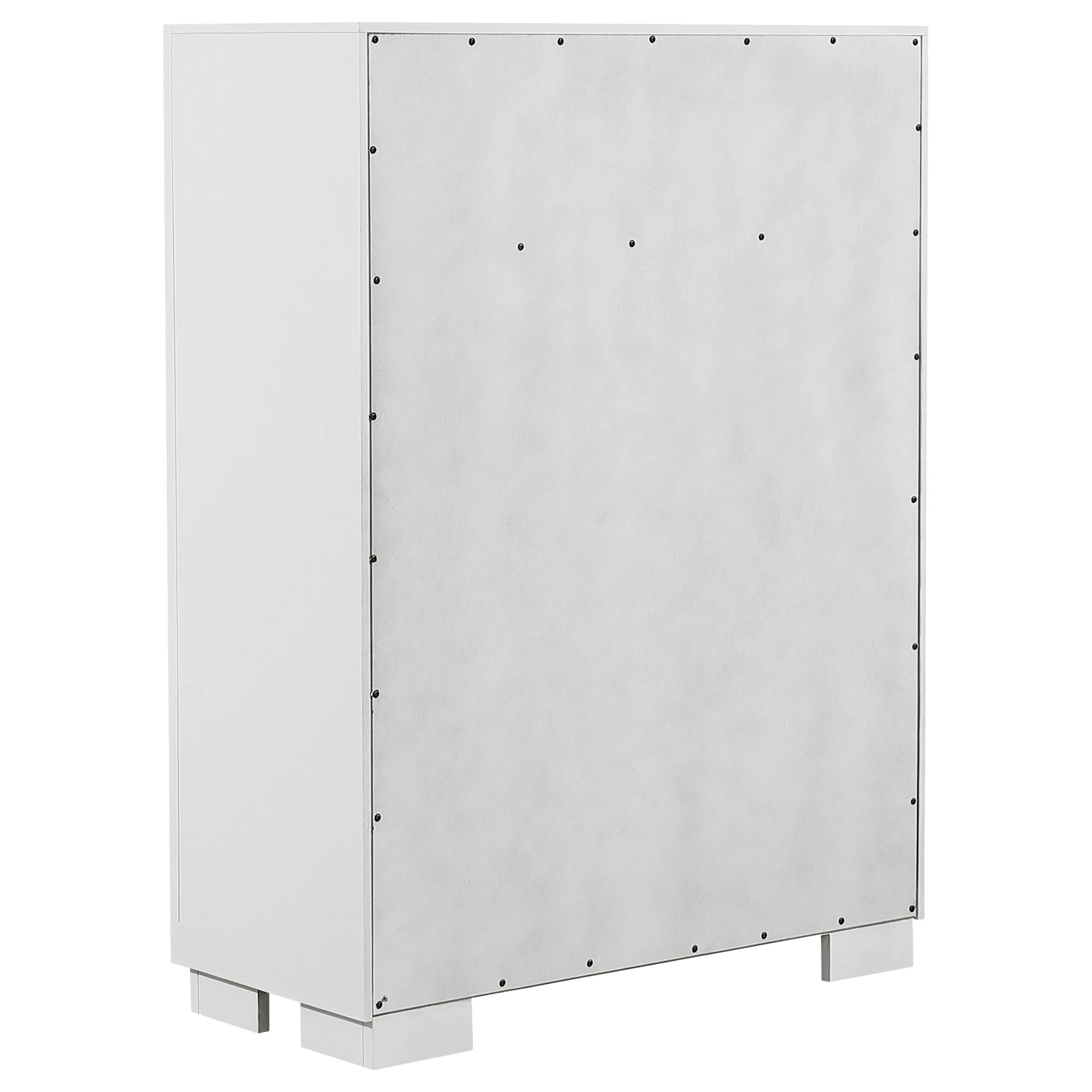 Jessica 5-piece Queen LED Bedroom Set Snow White - 202990Q-S5