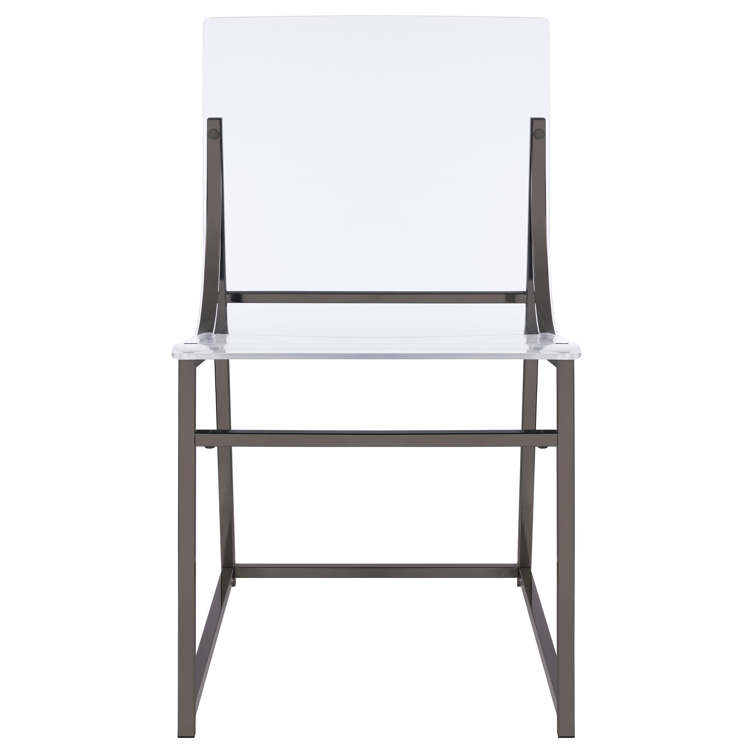 Jillian 5-piece Round Mirror Top Dining Set Black Nickel - 120630-S5