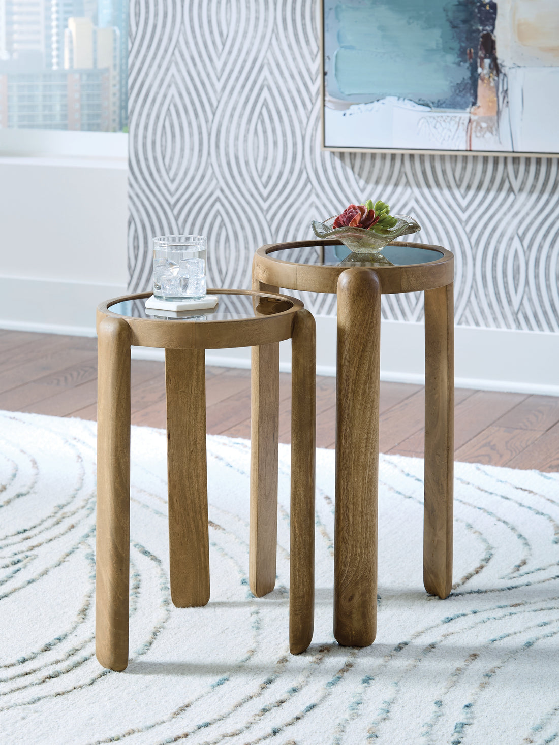 Jossor Light Brown Accent Table (Set of 2) - A4000726