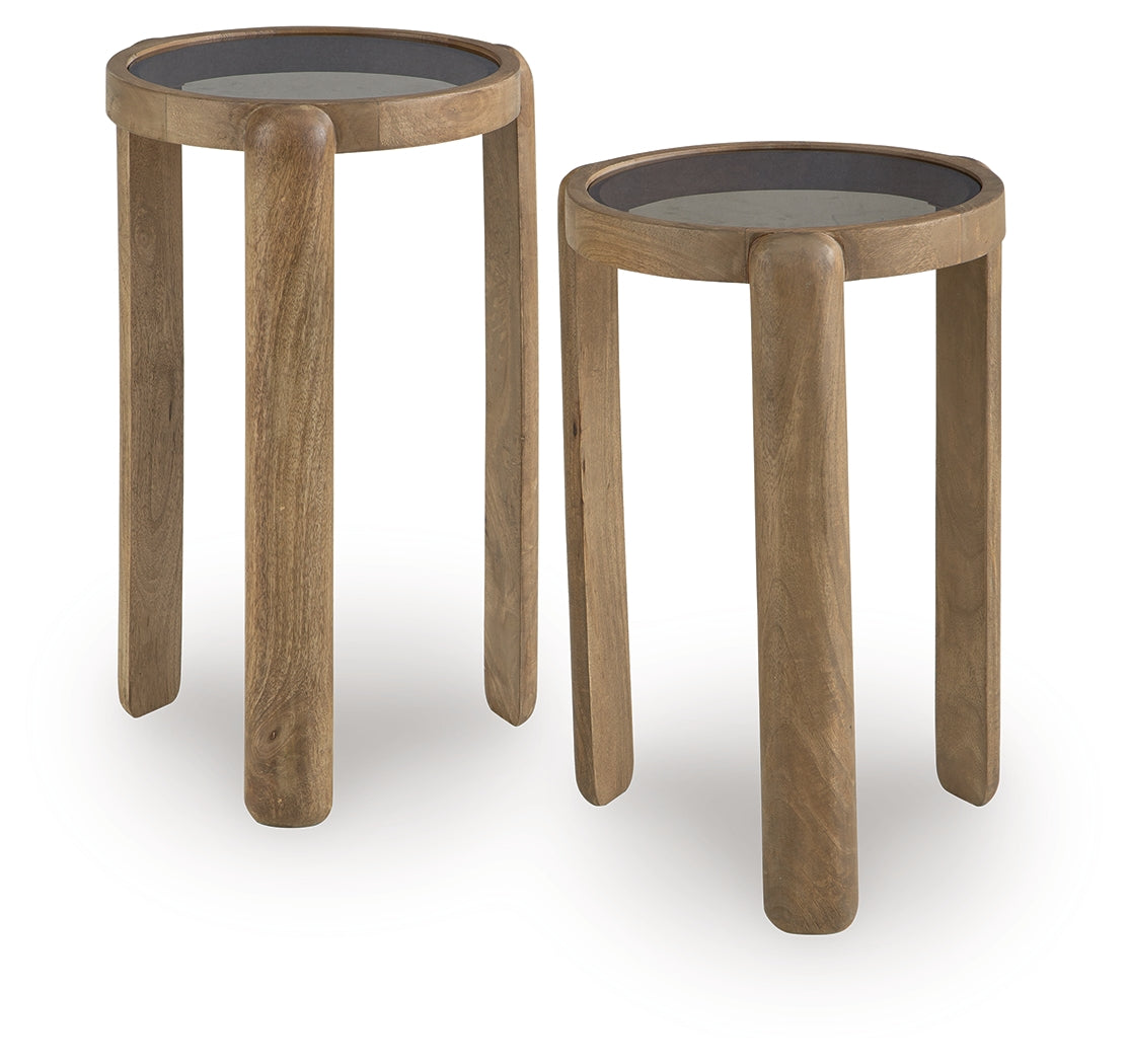 Jossor Light Brown Accent Table (Set of 2) - A4000726